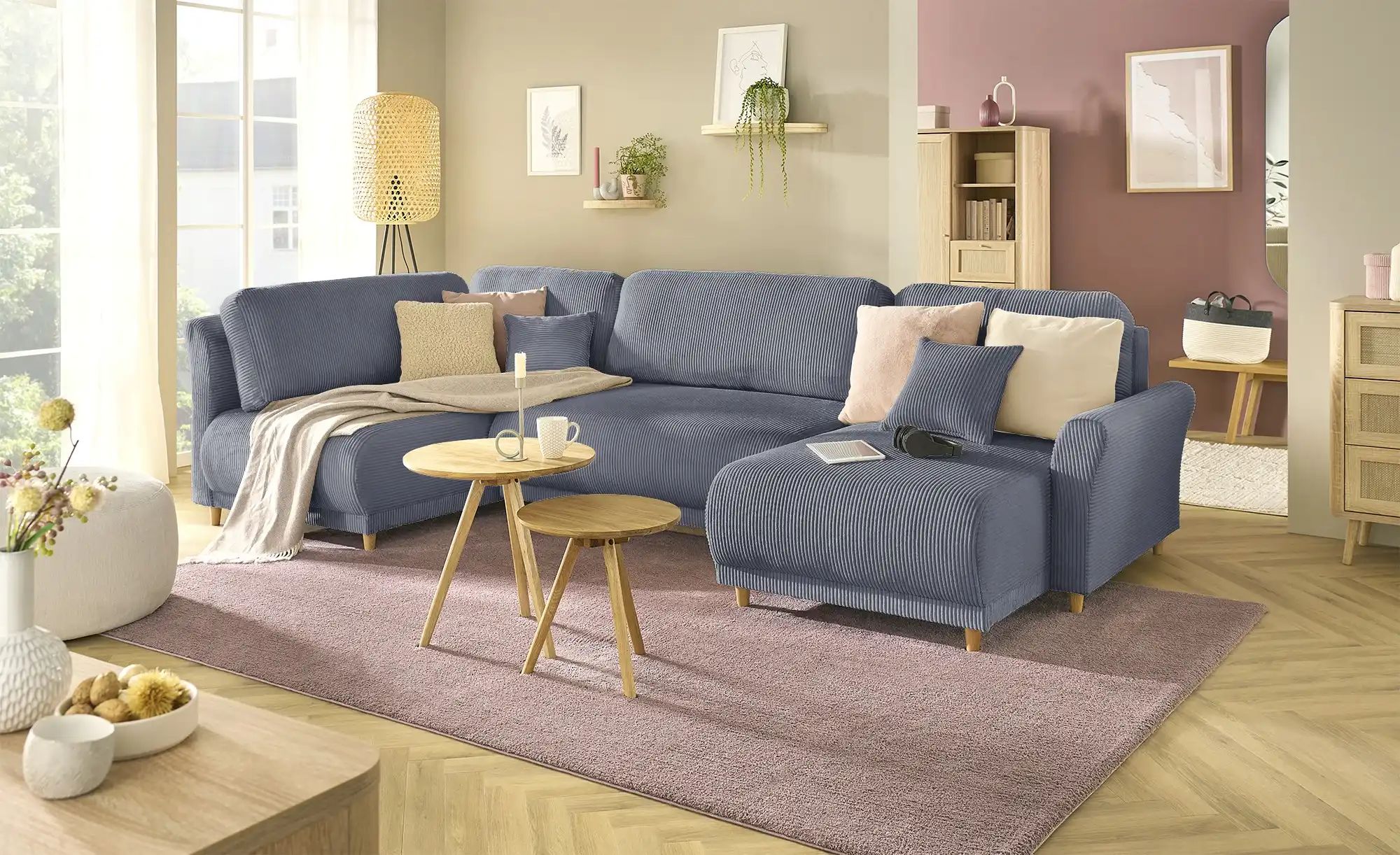 Thumbnail - Wohnlandschaft mit Funktion  Malyn II ¦ grau ¦ Maße (cm): B: 316 H: 90 T: 160.0 Polstermöbel > Sofas > Schlafsofas - Höf...