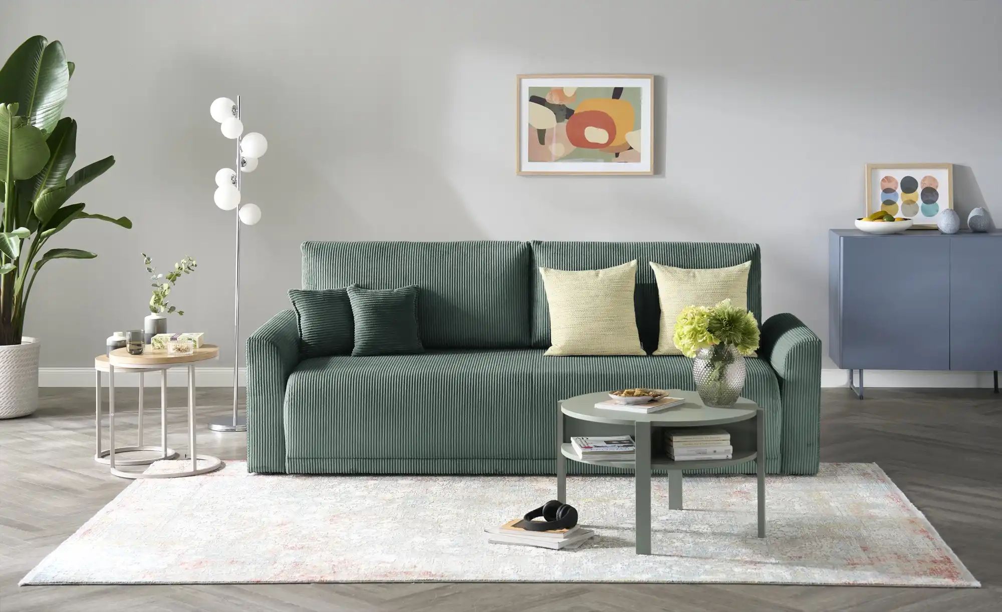 Big Sofa mit Funktion  Malyn  ¦ grün ¦ Maße (cm): B: 234 H: 90 T: 103.0 Pol günstig online kaufen