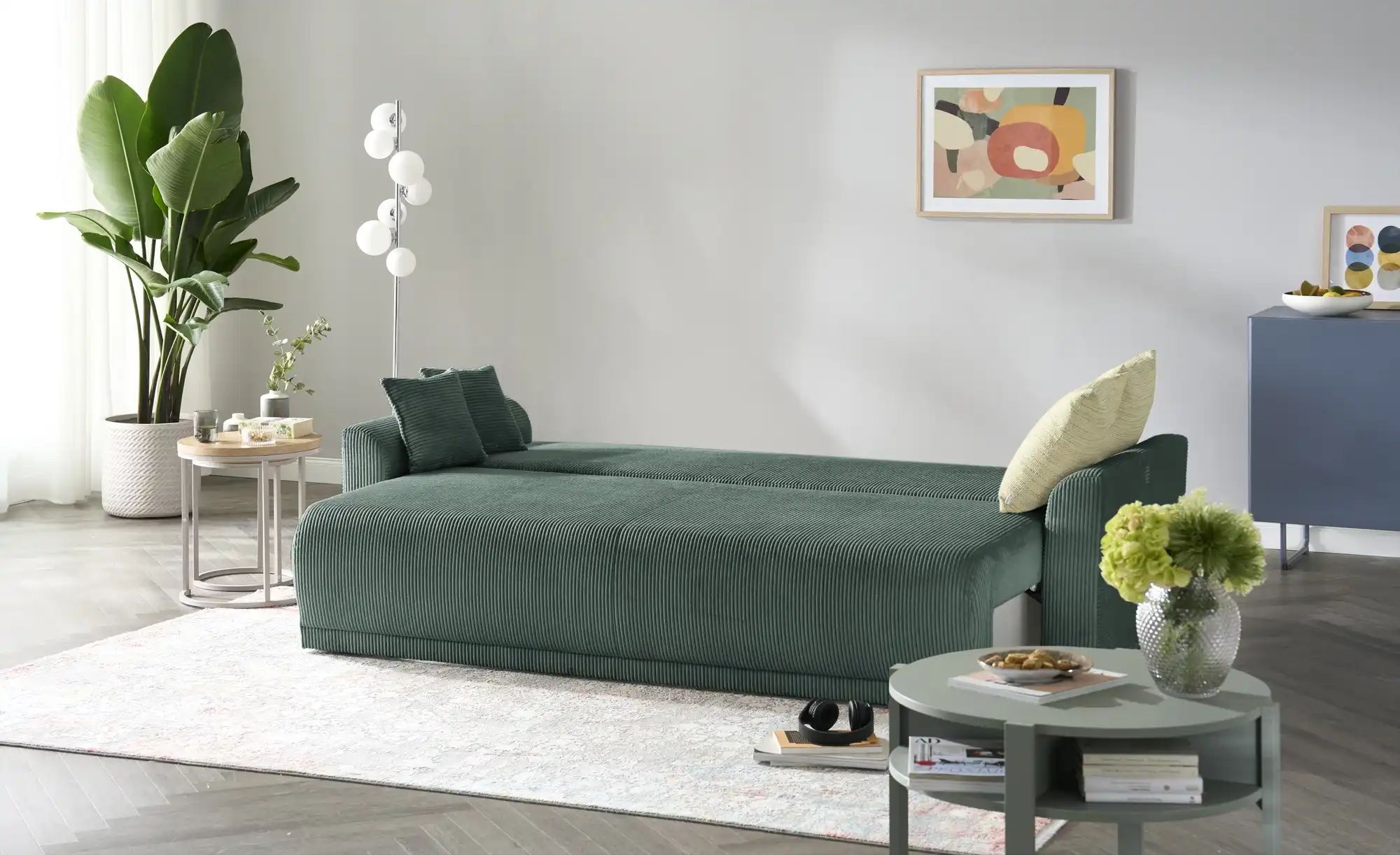 Thumbnail - Big Sofa mit Funktion  Malyn  ¦ grün ¦ Maße (cm): B: 234 H: 90 T: 103.0 Polstermöbel > Sofas > 3-Sitzer - Höffner
