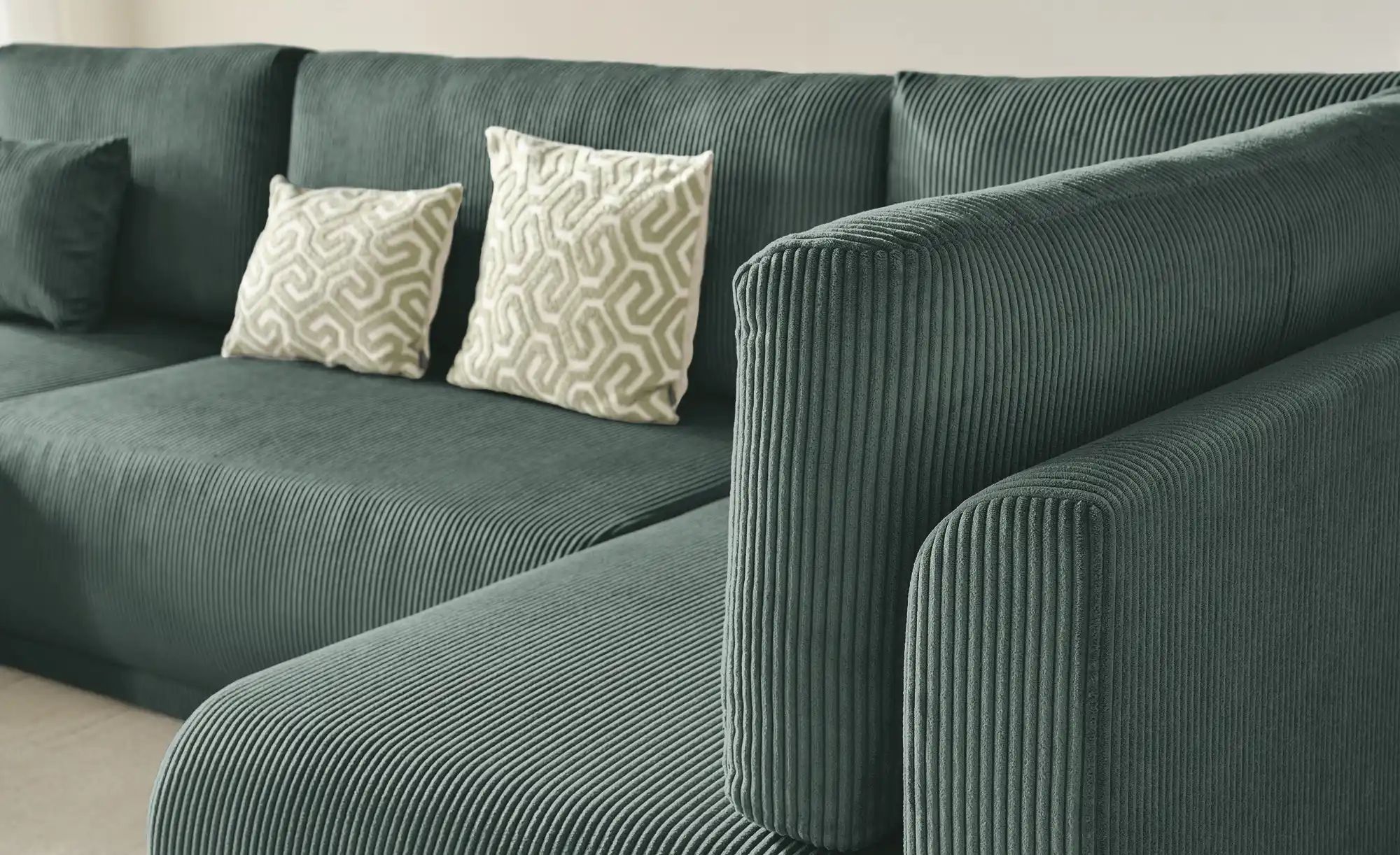 Wohnlandschaft  Malyn ¦ grün ¦ Maße (cm): B: 313 H: 90 T: 160.0 Polstermöbe günstig online kaufen