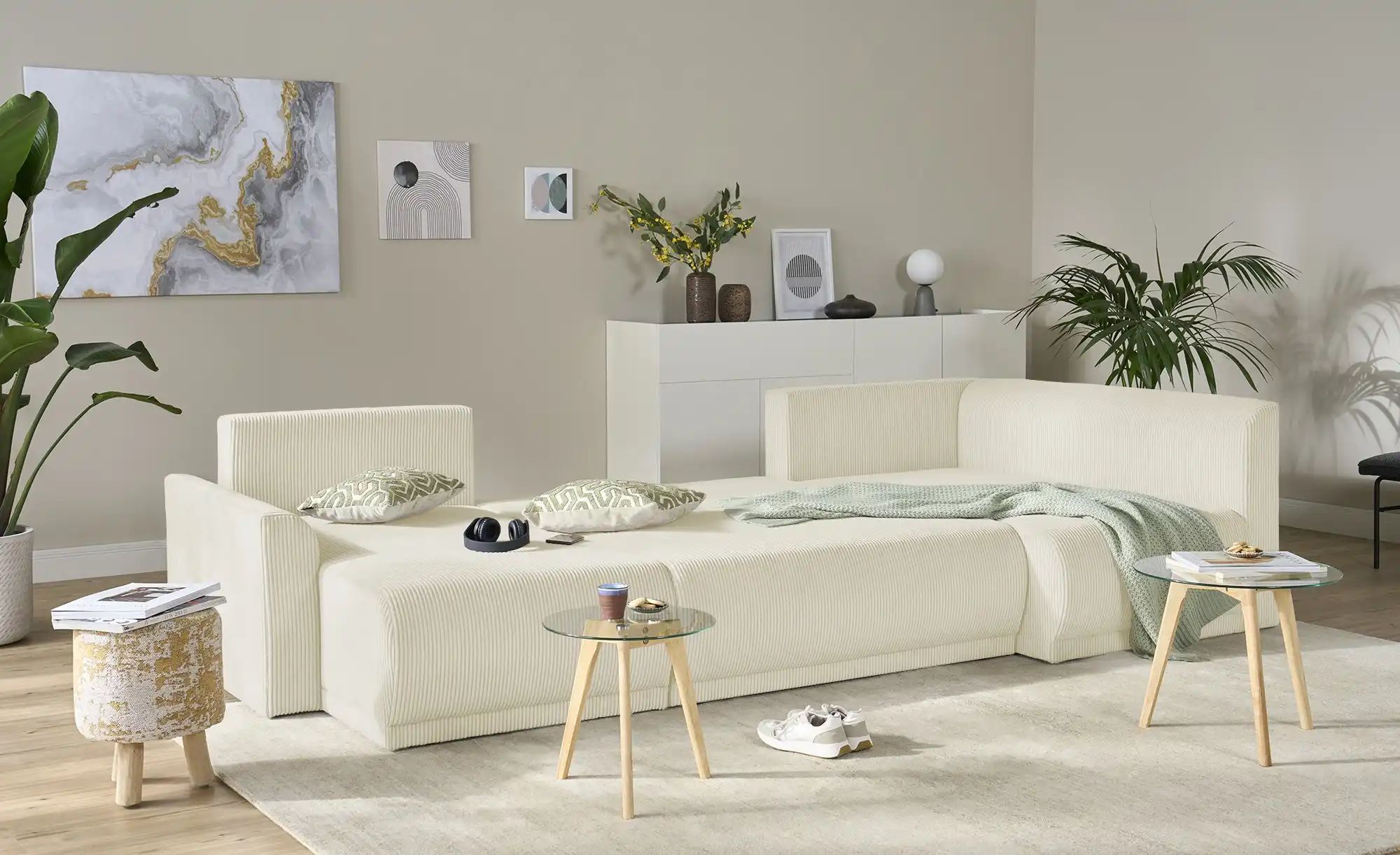 Wohnlandschaft  Malyn ¦ beige ¦ Maße (cm): B: 313 H: 90 T: 160.0 Polstermöb günstig online kaufen