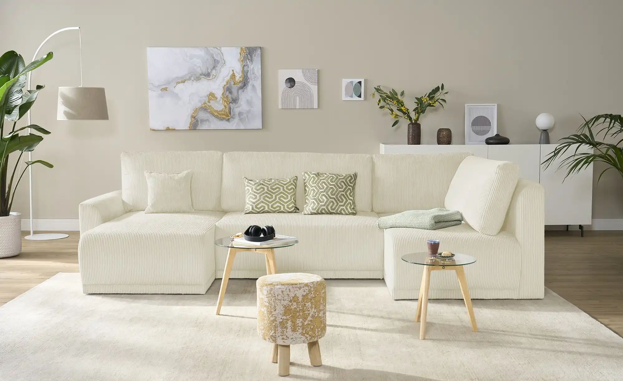 Thumbnail - Wohnlandschaft Malyn ¦ beige ¦ Maße (cm): B: 313 H: 90 T: 160.0 Polstermöbel > Sofas > Wohnlandschaften - Höffner