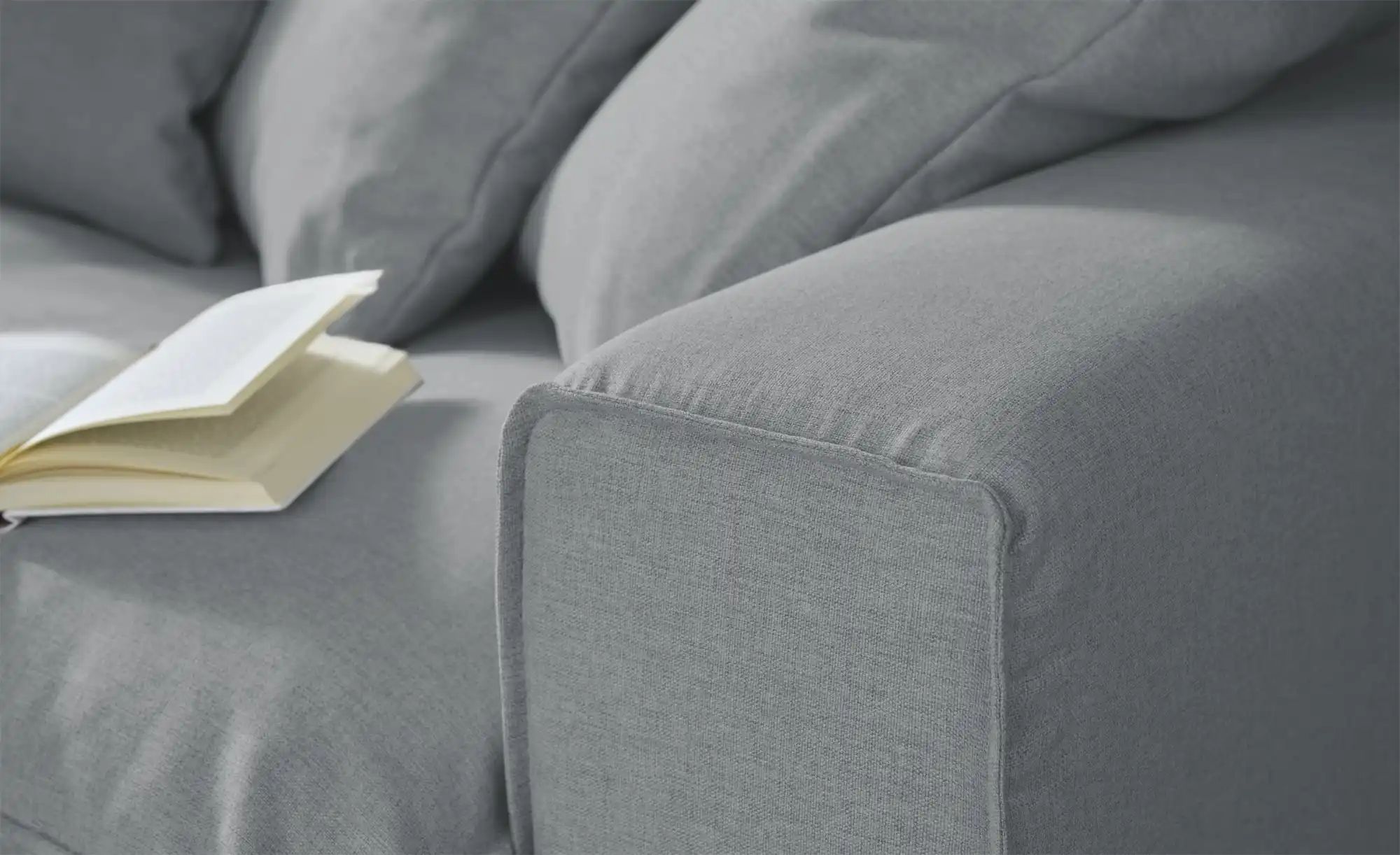 Thumbnail - SOHO Big Sofa  Kini ¦ grau ¦ Maße (cm): B: 214 H: 85 T: 107.0 Polstermöbel > Sofas > 2-Sitzer - Höffner