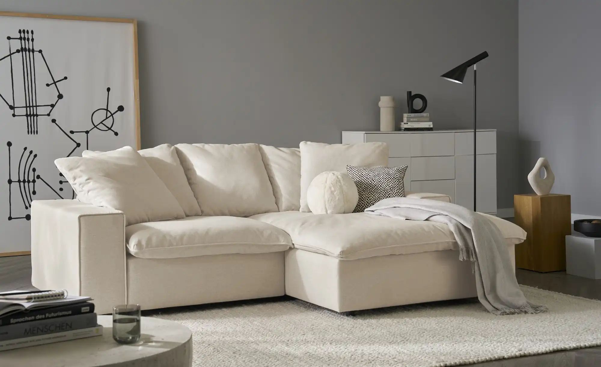 SOHO Ecksofa  Kini ¦ beige ¦ Maße (cm): B: 230 H: 83 T: 180.0 Polstermöbel günstig online kaufen