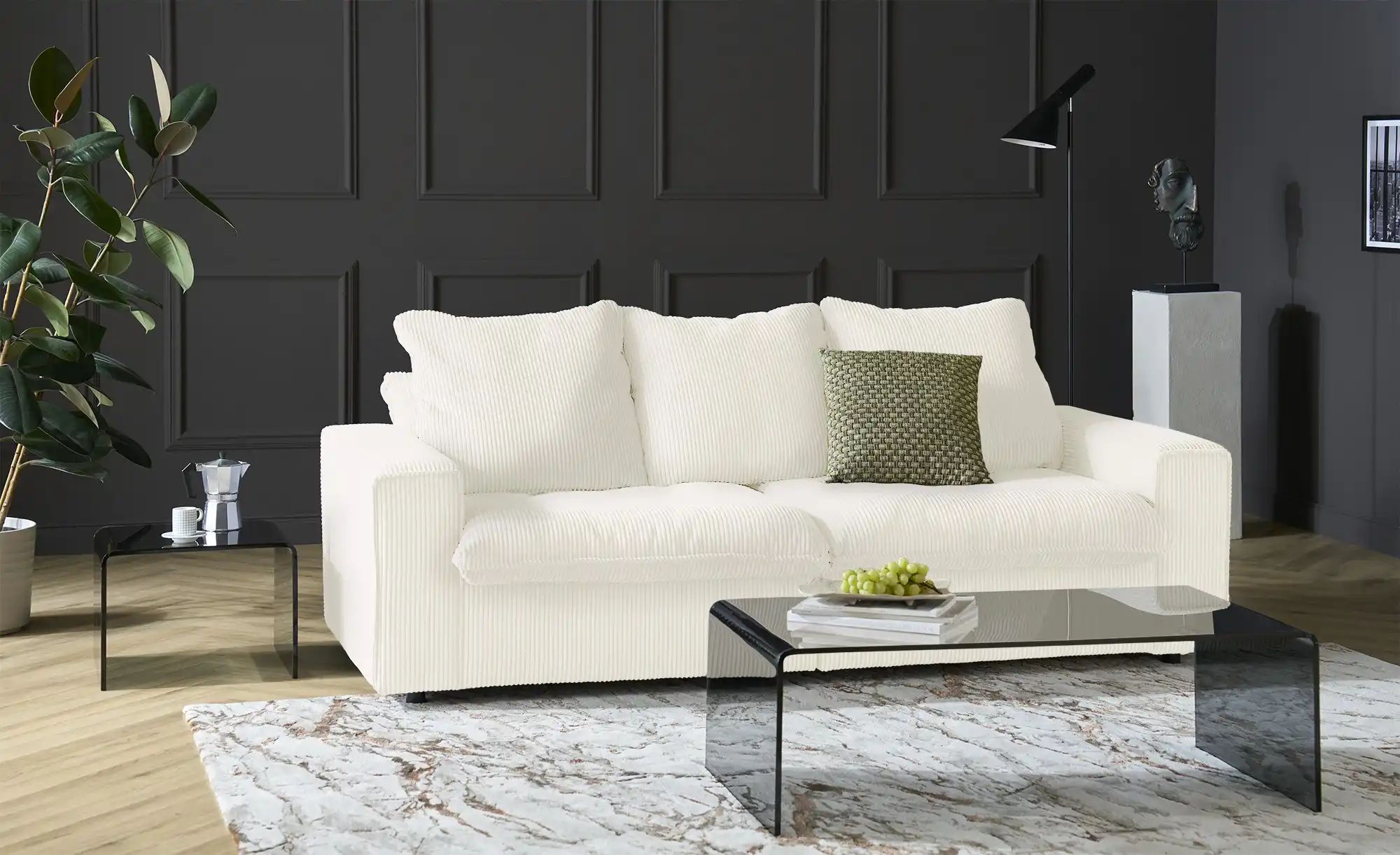 Thumbnail - SOHO Big Sofa Kini ¦ creme ¦ Maße (cm): B: 214 H: 85 T: 107.0 Polstermöbel > Sofas > 2-Sitzer - Höffner