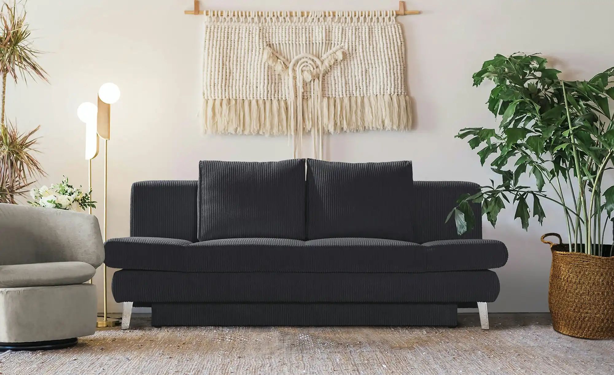 Schlafsofa mit Bettkasten Sidney ¦ grau ¦ Maße (cm): B: 200 H: 85 T: 90.0 P günstig online kaufen