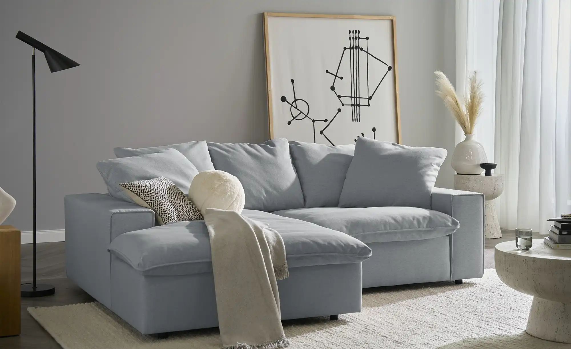 SOHO Ecksofa  Kini ¦ grau ¦ Maße (cm): B: 230 H: 83 T: 180.0 Polstermöbel > günstig online kaufen