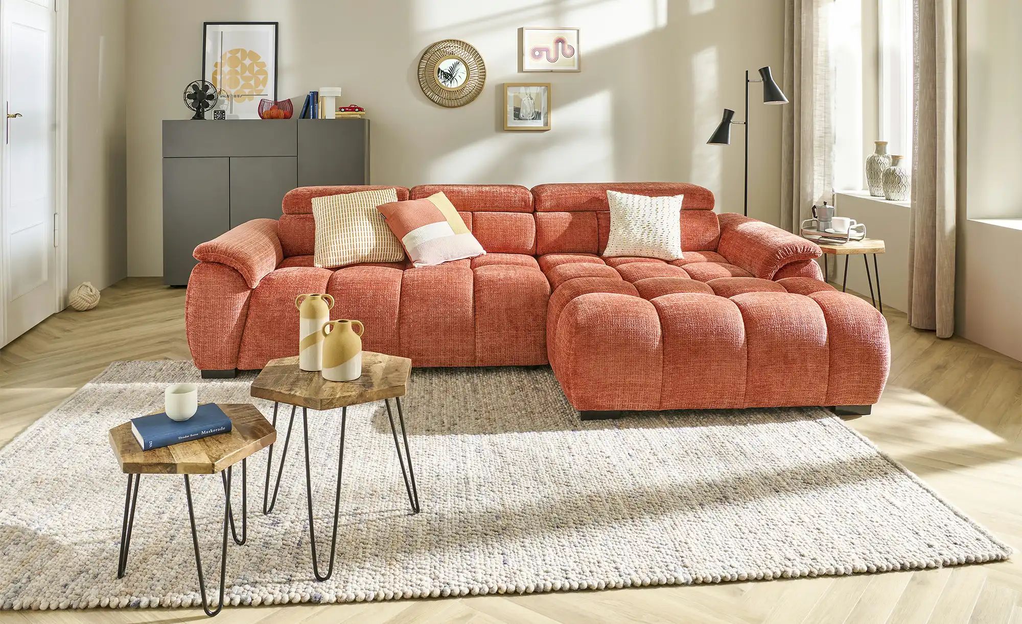 switch Ecksofa  Alvin-S ¦ orange ¦ Maße (cm): B: 284 H: 97 T: 168.0 Polster günstig online kaufen