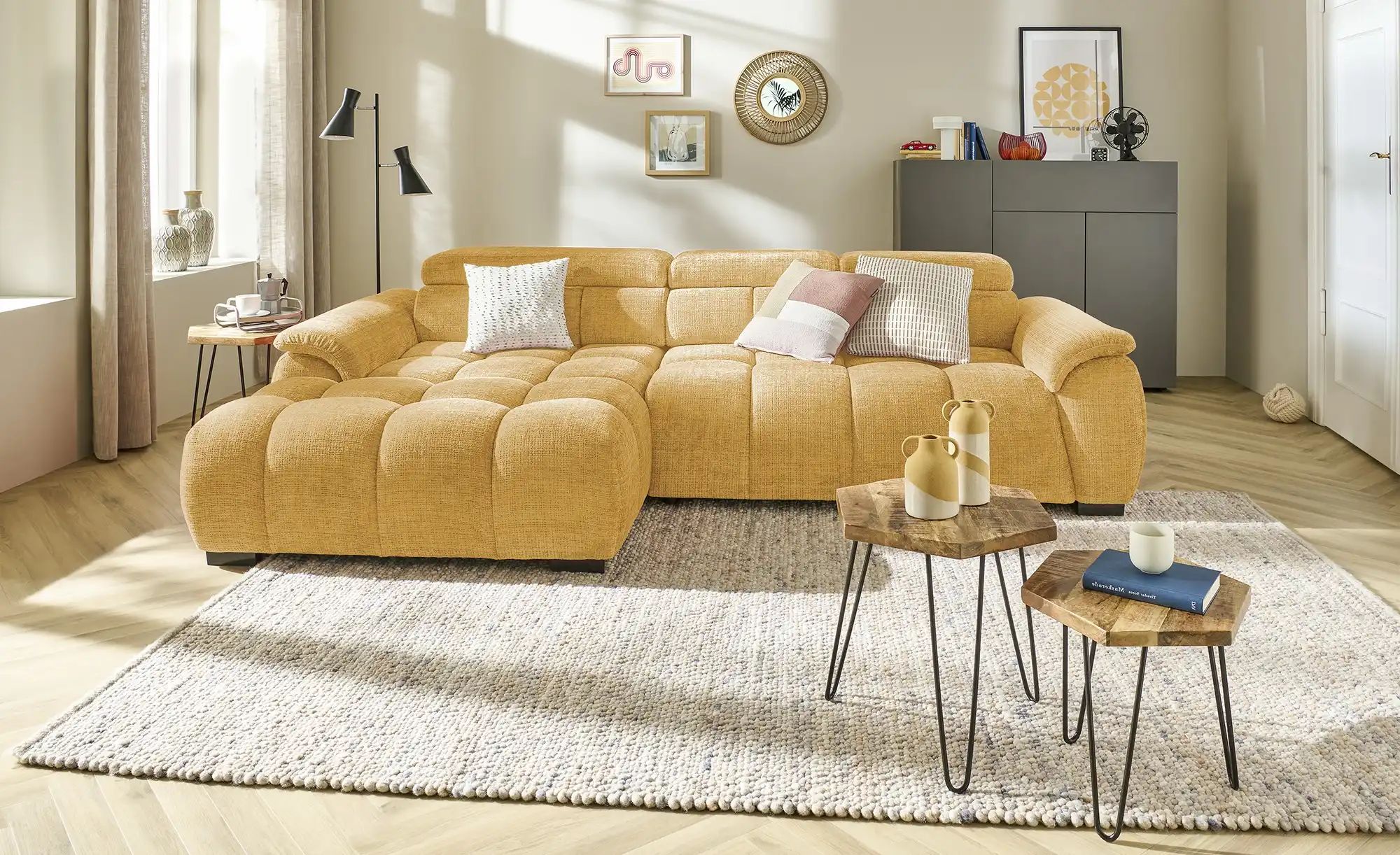 Thumbnail - switch Ecksofa  Alvin ¦ gelb ¦ Maße (cm): B: 284 H: 97 T: 168.0 Polstermöbel > Sofas > Ecksofas - Höffner