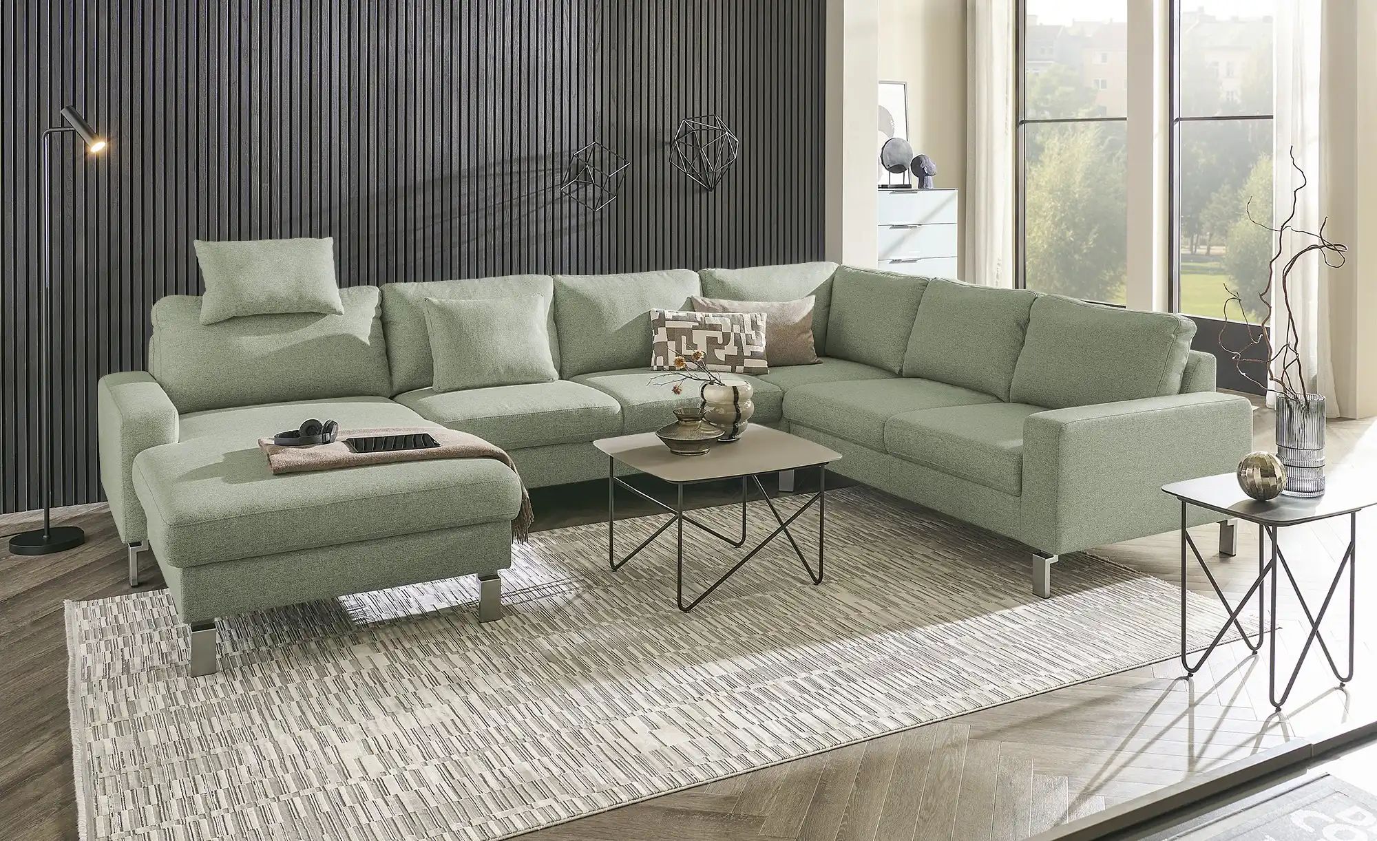 Max Schelling Wohnlandschaft  Maximum 2.0 ¦ grün ¦ Maße (cm): B: 333 H: 86 günstig online kaufen