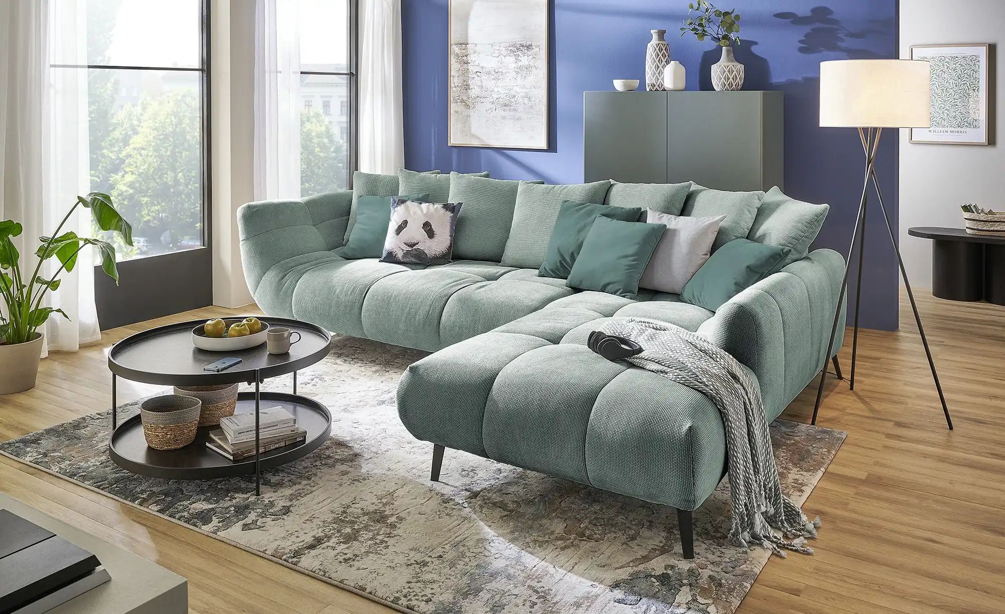bobb Ecksofa  Bellani III ¦ grün ¦ Maße (cm): B: 318 H: 90 T: 218.0 Polster günstig online kaufen