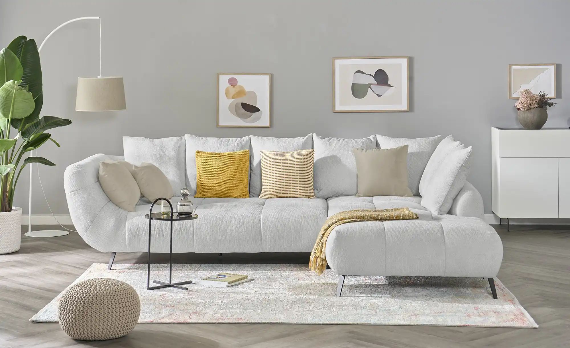 bobb Ecksofa  Bellani III ¦ grau ¦ Maße (cm): B: 318 H: 90 T: 218.0 Polster günstig online kaufen