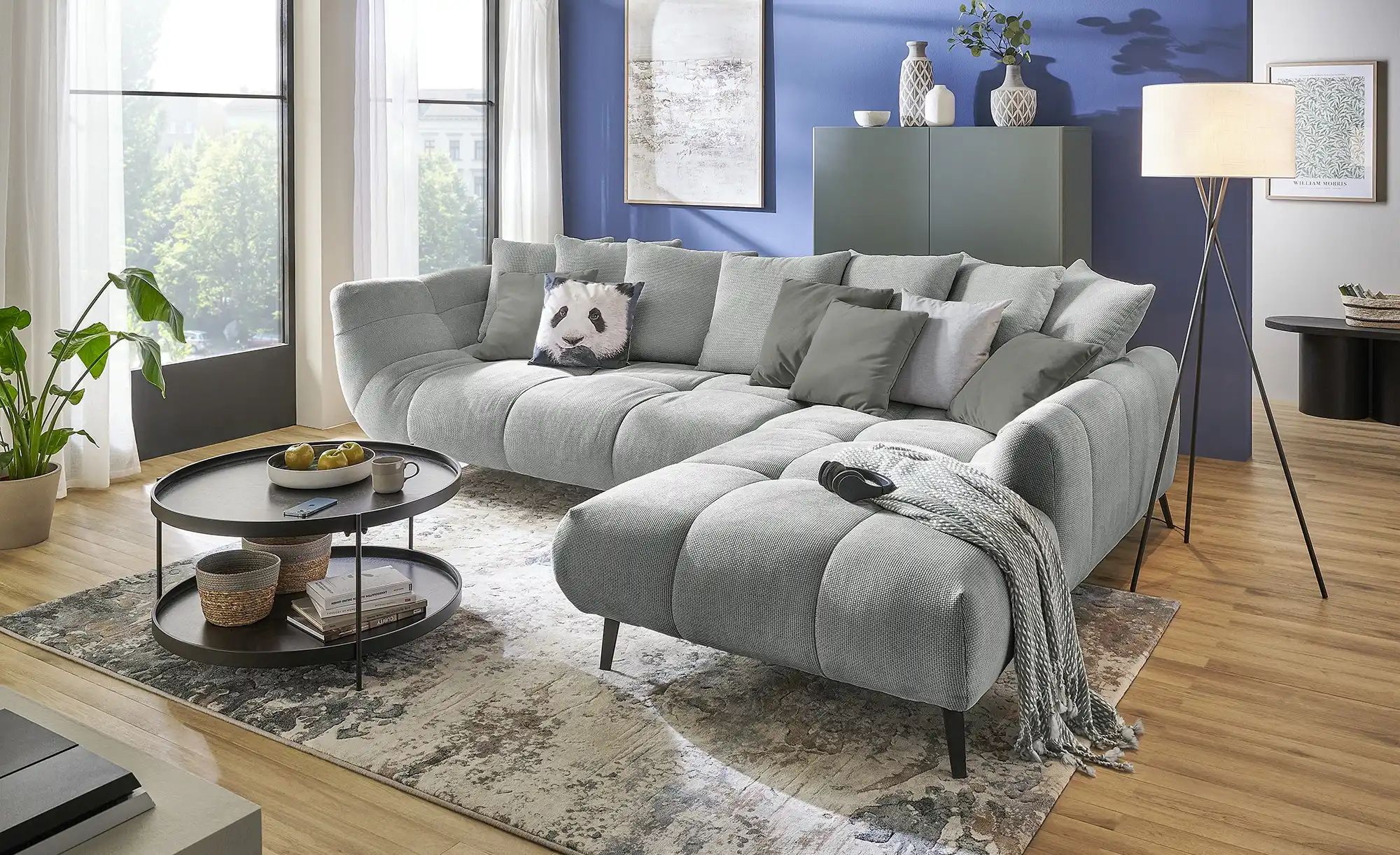 bobb Ecksofa  Bellani III ¦ grau ¦ Maße (cm): B: 318 H: 90 T: 218.0 Polster günstig online kaufen