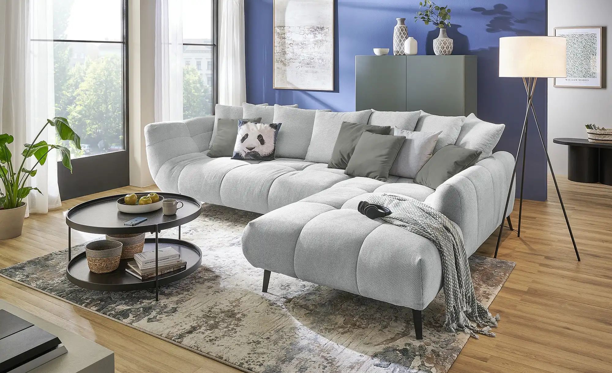 bobb Ecksofa  Bellani III ¦ grau ¦ Maße (cm): B: 318 H: 90 T: 218.0 Polster günstig online kaufen