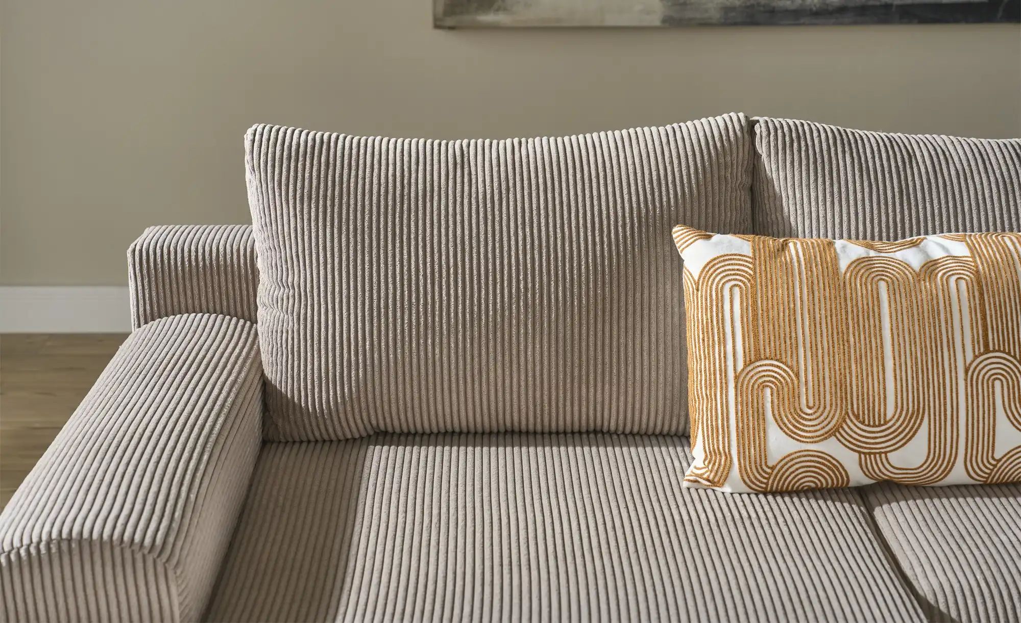 Thumbnail - smart Wohnlandschaft  Nelly ¦ beige ¦ Maße (cm): B: 345 H: 85 T: 202.0 Polstermöbel > Sofas > Schlafsofas - Höffner