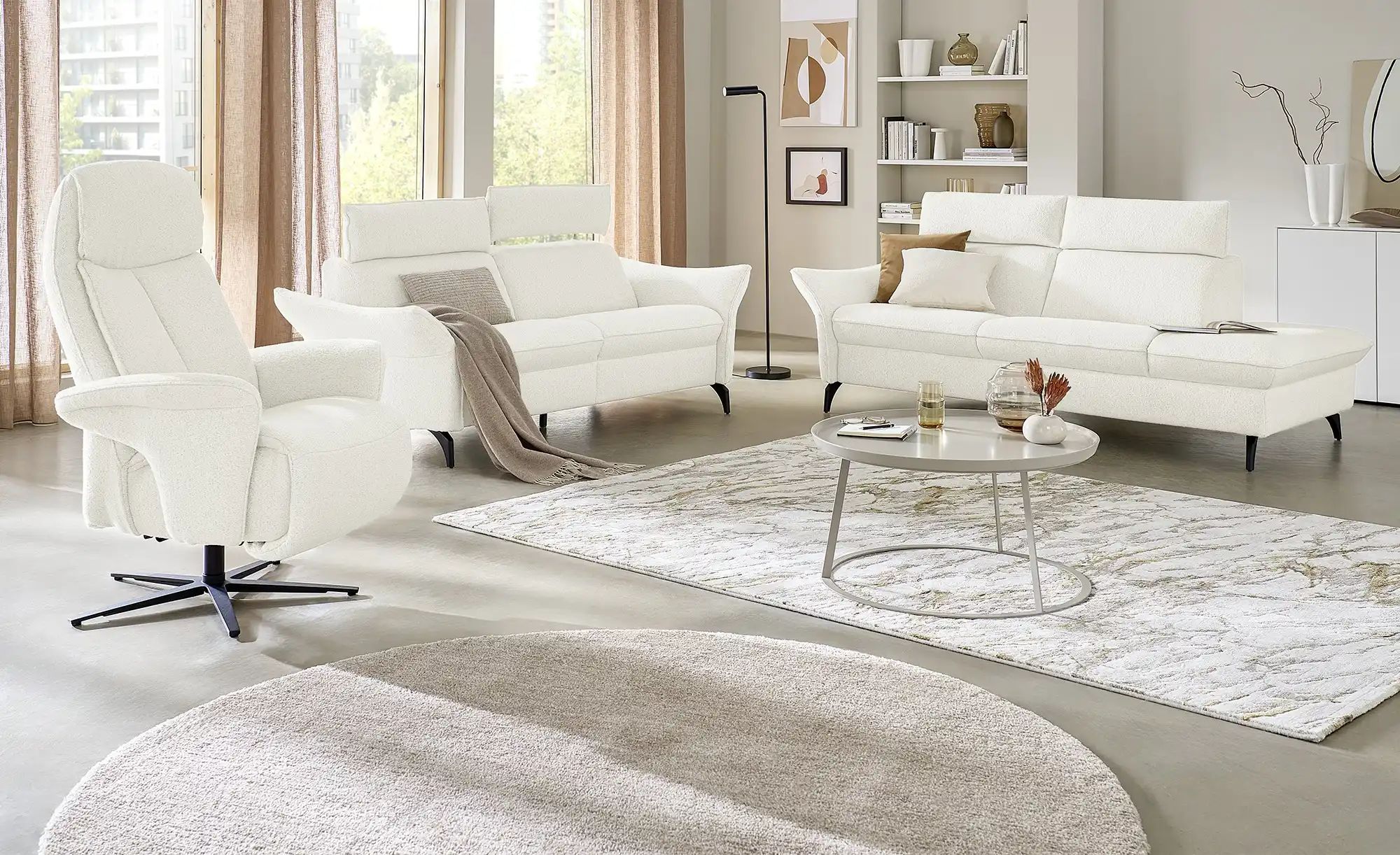 himolla Einzelsofa  1926 ¦ creme ¦ Maße (cm): B: 210 H: 106 T: 95.0 Polster günstig online kaufen