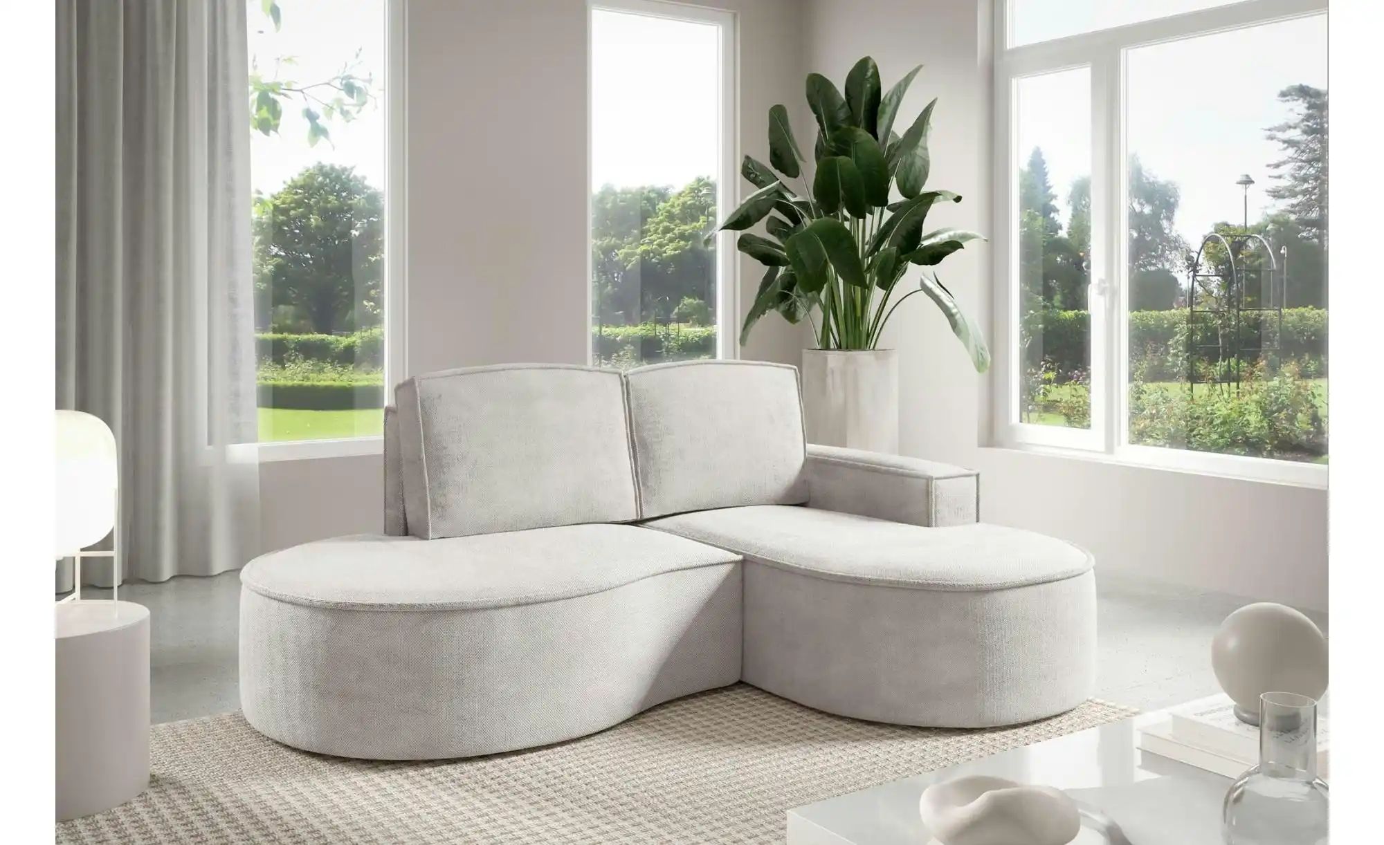 Thumbnail - Ecksofa  Flow ¦ weiß ¦ Maße (cm): B: 210 H: 88 Polstermöbel > Sofas > Ecksofas - Höffner