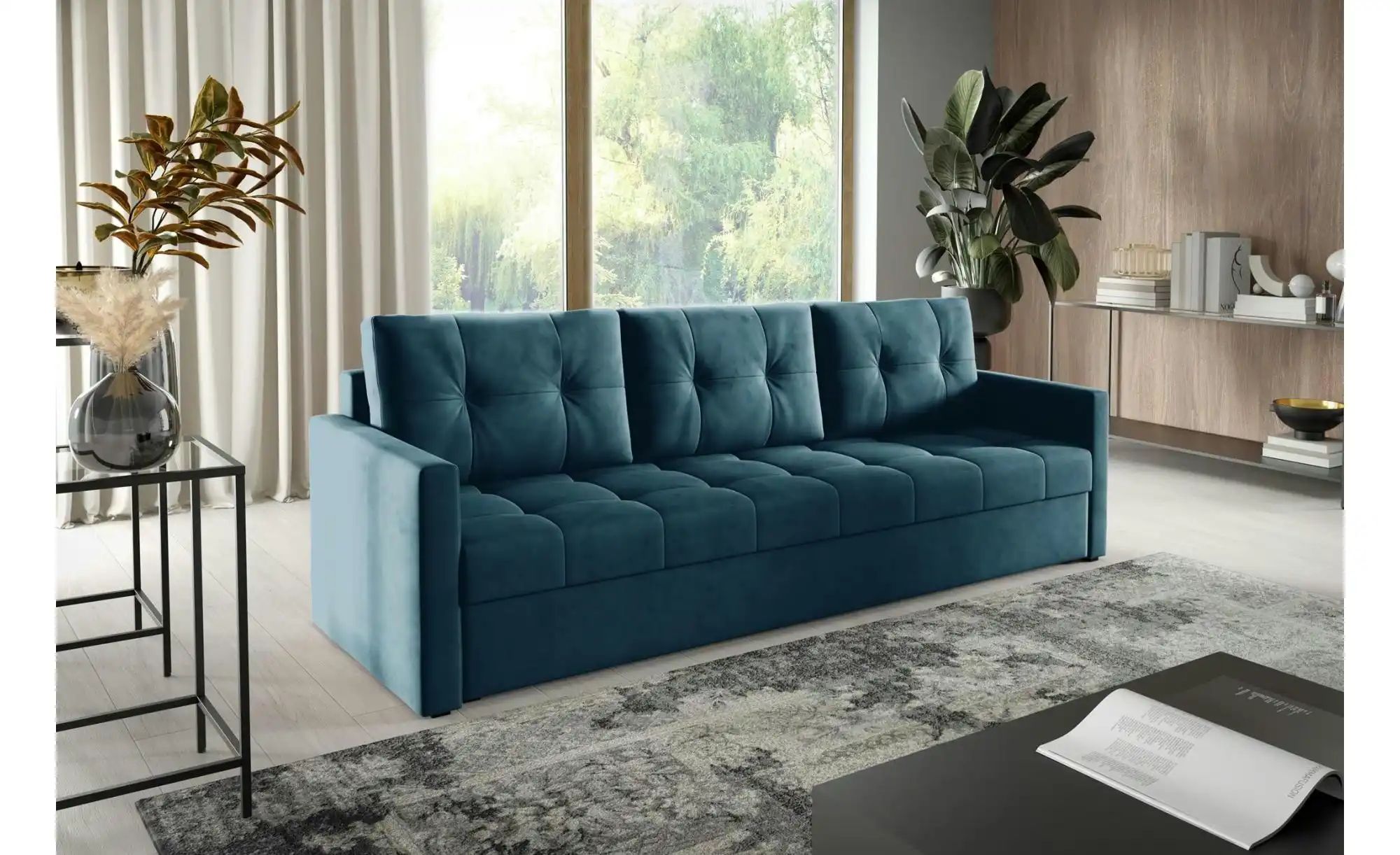 Einzelsofa  Olivia ¦ blau ¦ Maße (cm): B: 230 H: 86 Polstermöbel > Sofas > günstig online kaufen
