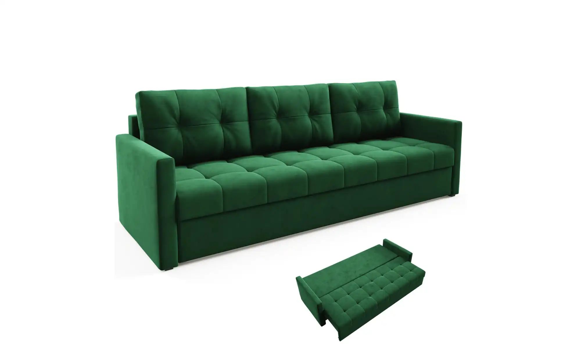 Thumbnail - Einzelsofa  Olivia ¦ grün ¦ Maße (cm): B: 230 H: 86 Polstermöbel > Sofas > 3-Sitzer - Höffner
