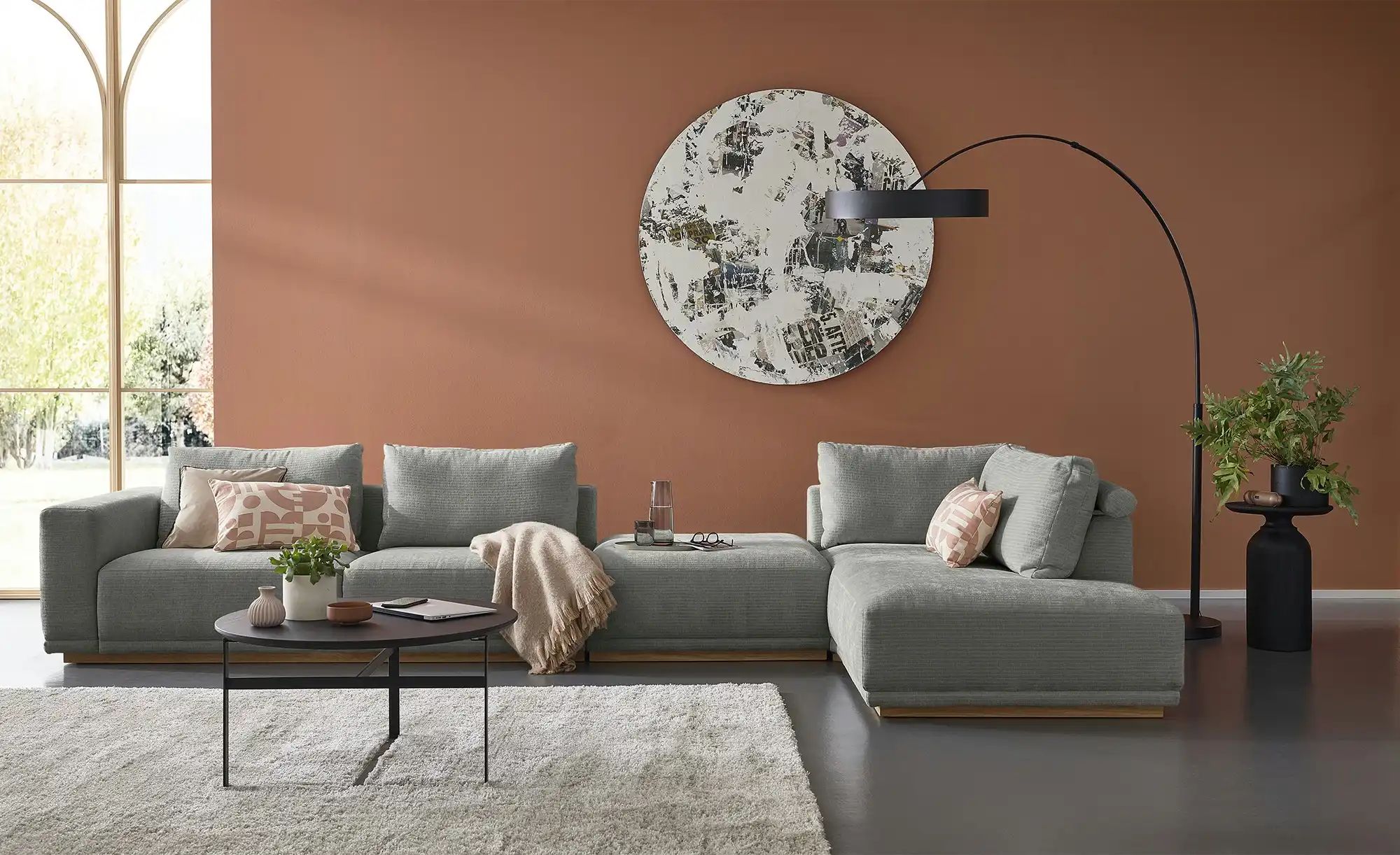 Musterring Ecksofa  JustB! PM200 ¦ grau ¦ Maße (cm): B: 395 H: 60 T: 202.0 günstig online kaufen