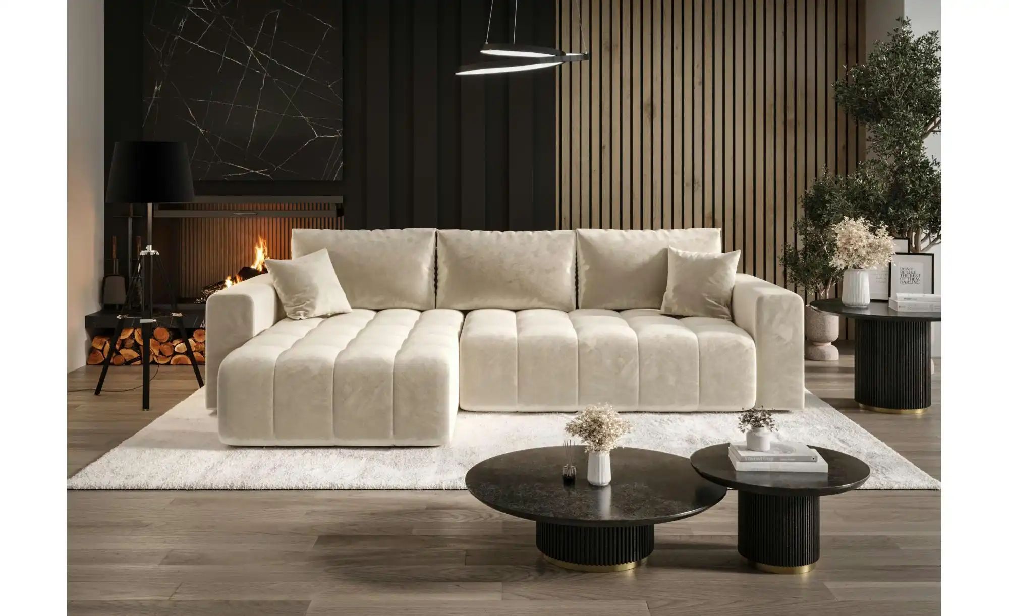 Ecksofa  Milo ¦ beige ¦ Maße (cm): B: 280 H: 85 Polstermöbel > Sofas > Ecks günstig online kaufen