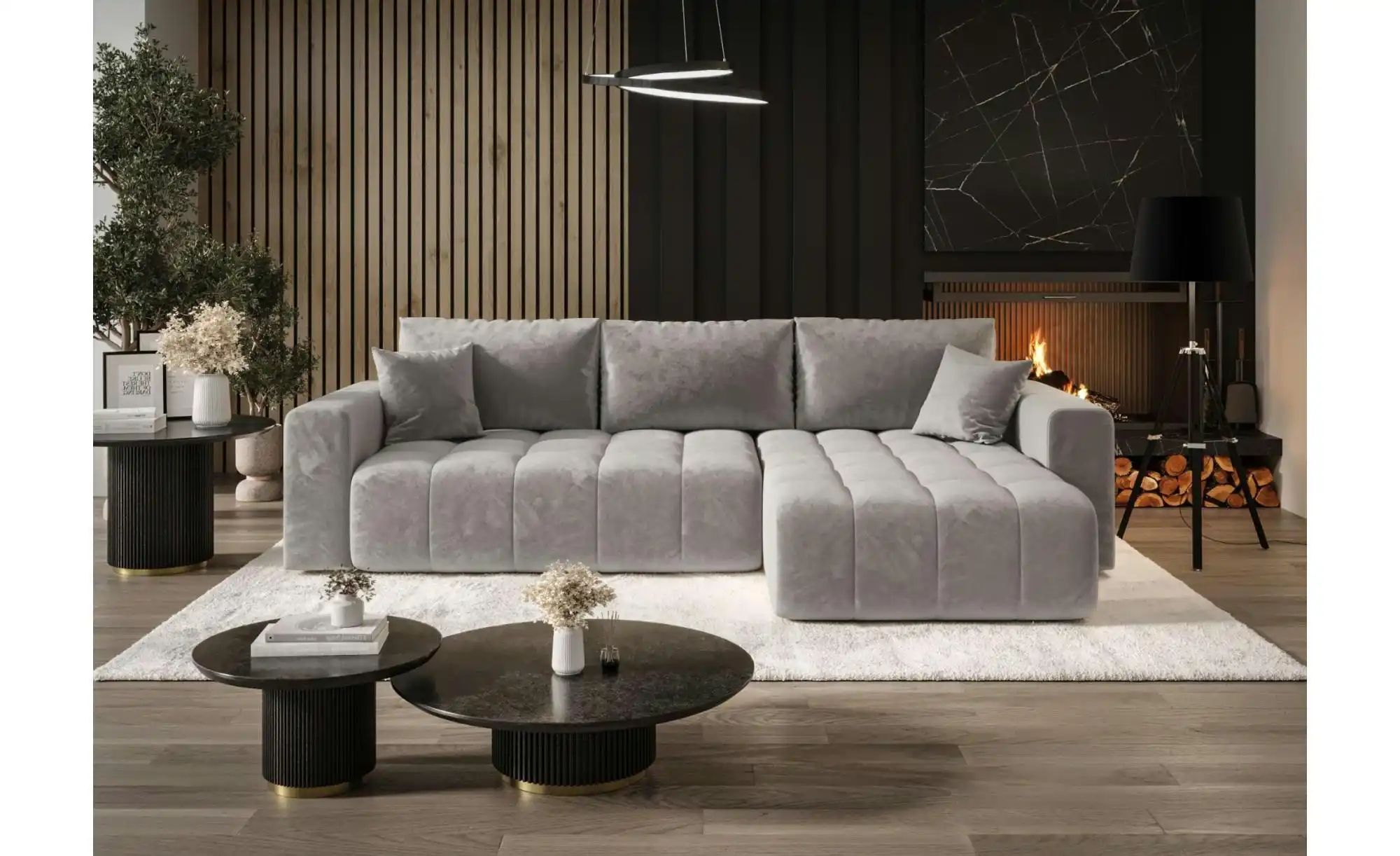 Ecksofa  Milo ¦ grau ¦ Maße (cm): B: 280 H: 85 Polstermöbel > Sofas > 3-Sit günstig online kaufen