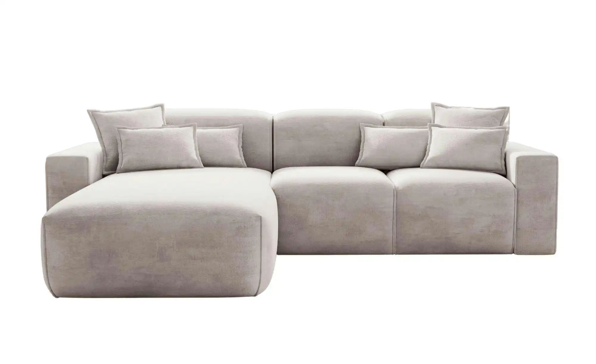Ecksofa  Leni ¦ grau ¦ Maße (cm): B: 265 H: 74 Polstermöbel > Sofas > 3-Sit günstig online kaufen