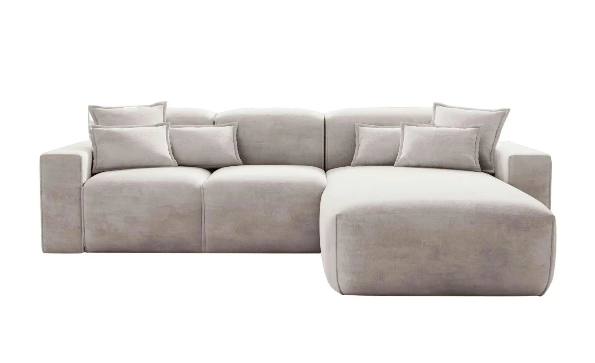 Ecksofa  Leni ¦ grau ¦ Maße (cm): B: 265 H: 74 Polstermöbel > Sofas > 3-Sit günstig online kaufen