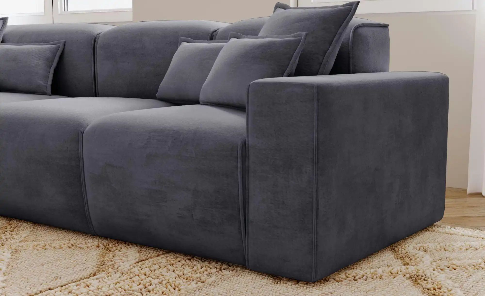 Ecksofa  Leni ¦ schwarz ¦ Maße (cm): B: 265 H: 74 Polstermöbel > Sofas > 3- günstig online kaufen