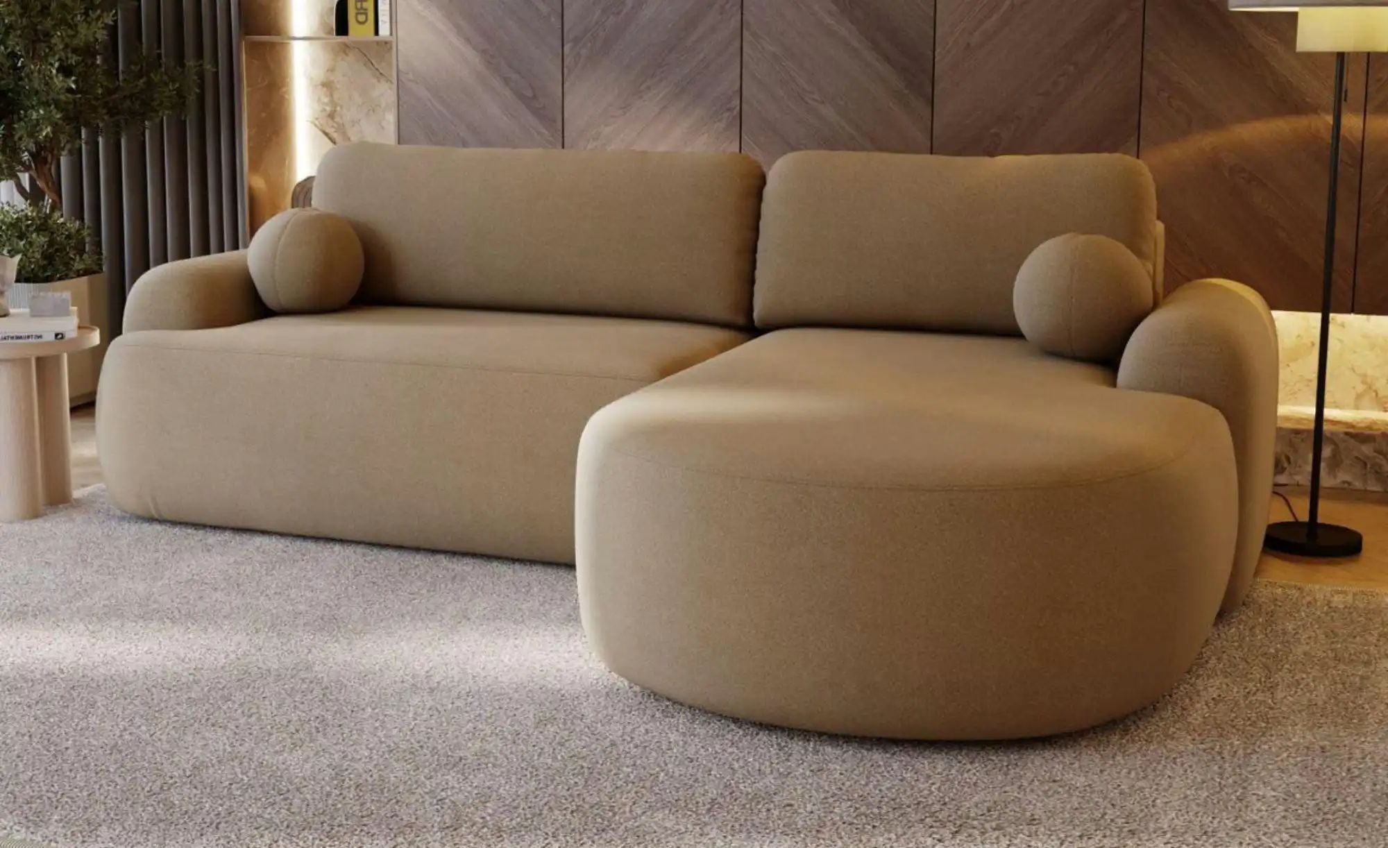 Ecksofa  Aurio ¦ braun ¦ Maße (cm): B: 261 H: 91 Polstermöbel > Sofas > 3-S günstig online kaufen