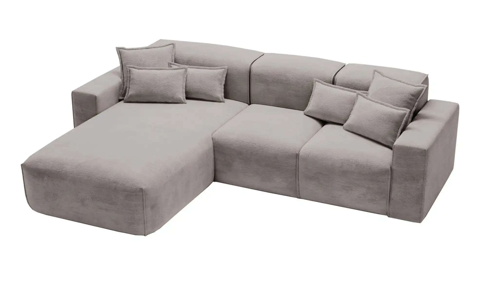 Ecksofa  Leni ¦ grau ¦ Maße (cm): B: 265 H: 74 Polstermöbel > Sofas > 3-Sit günstig online kaufen