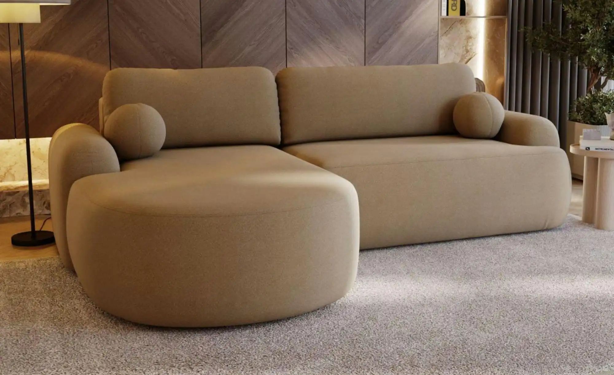 Thumbnail - Ecksofa  Aurio ¦ braun ¦ Maße (cm): B: 261 H: 91 Polstermöbel > Sofas > 3-Sitzer - Höffner