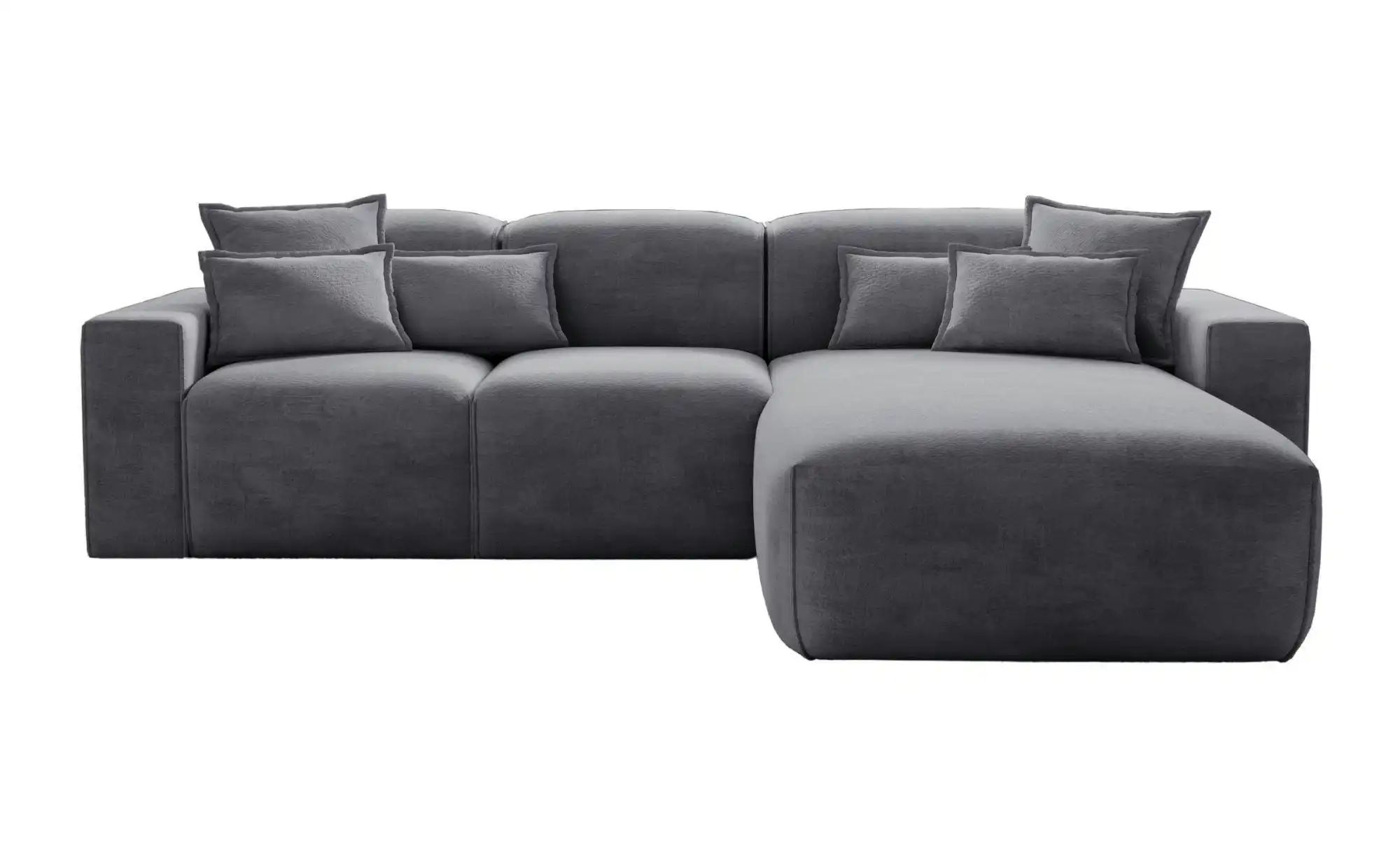 Ecksofa  Leni ¦ grau ¦ Maße (cm): B: 265 H: 74 Polstermöbel > Sofas > 3-Sit günstig online kaufen