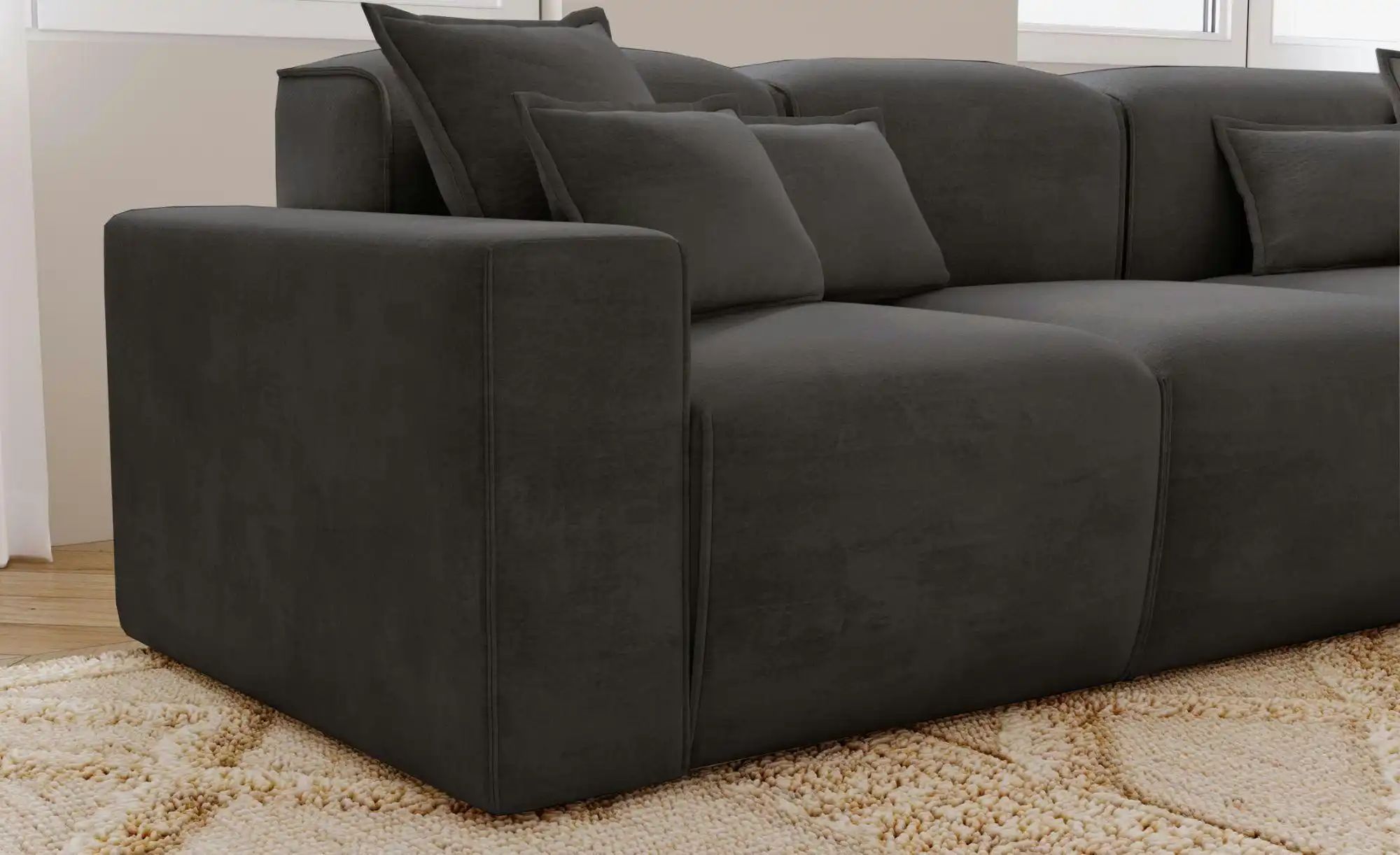 Ecksofa  Leni ¦ schwarz ¦ Maße (cm): B: 265 H: 74 Polstermöbel > Sofas > 3- günstig online kaufen