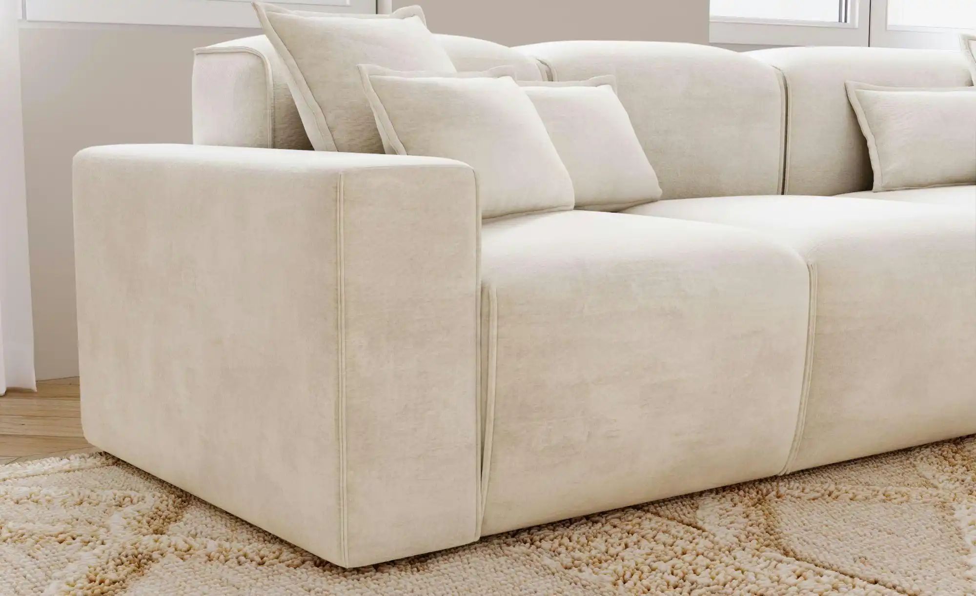 Ecksofa  Leni ¦ beige ¦ Maße (cm): B: 265 H: 74 Polstermöbel > Sofas > 3-Si günstig online kaufen
