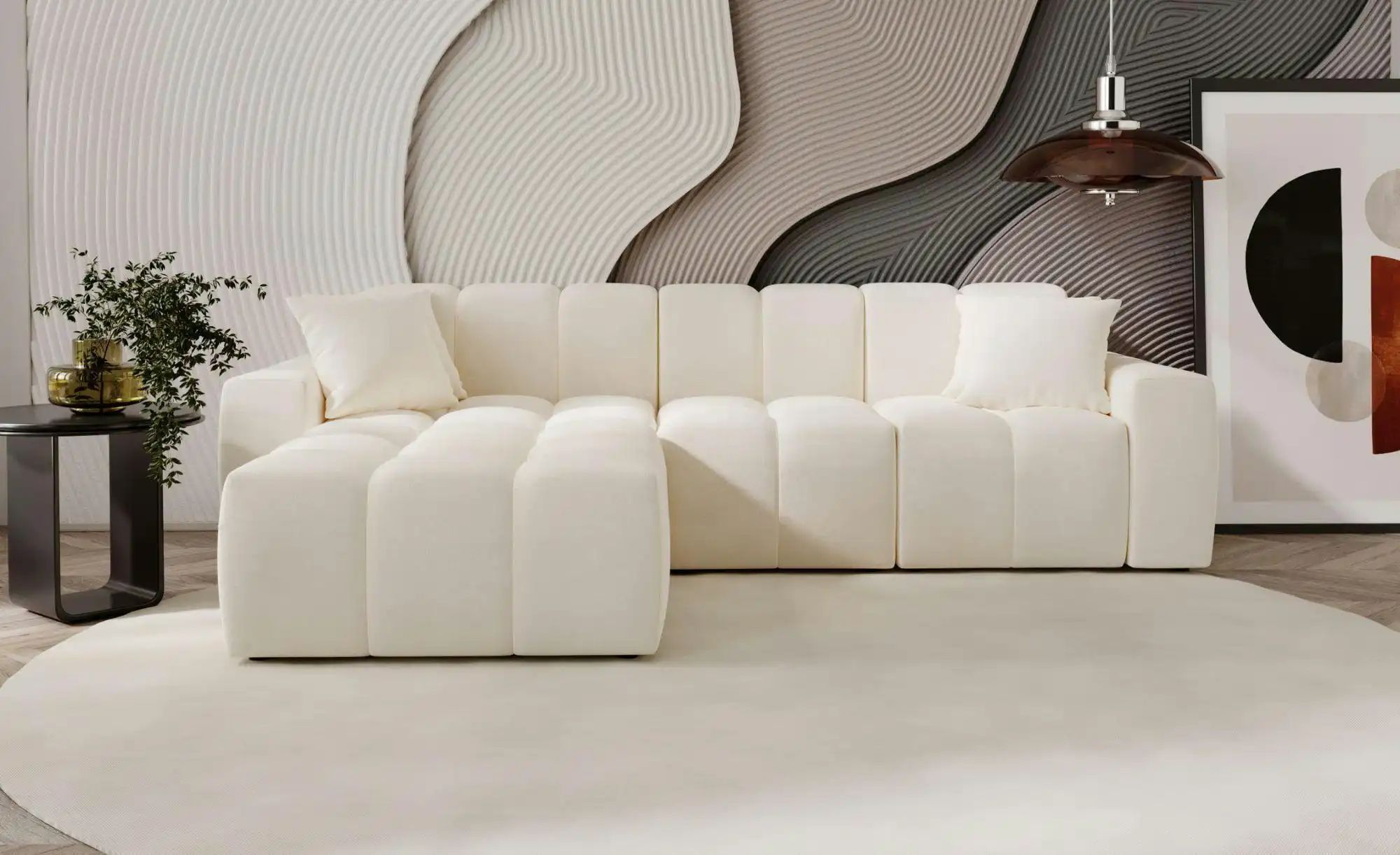 Ecksofa  Colombo ¦ creme ¦ Maße (cm): B: 265 H: 74 Polstermöbel > Sofas > 3 günstig online kaufen