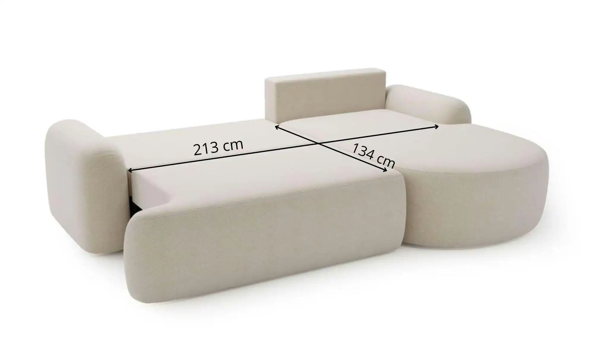 Ecksofa  Aurio ¦ beige ¦ Maße (cm): B: 261 H: 91 Polstermöbel > Sofas > 3-S günstig online kaufen