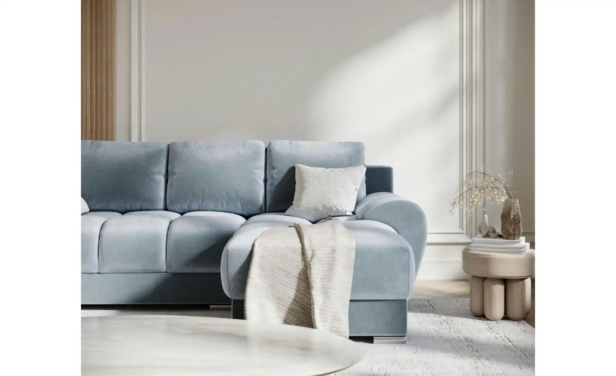 Thumbnail - Ecksofa  Peebles ¦ blau ¦ Maße (cm): B: 256 H: 90 Polstermöbel > Sofas > Ecksofas - Höffner