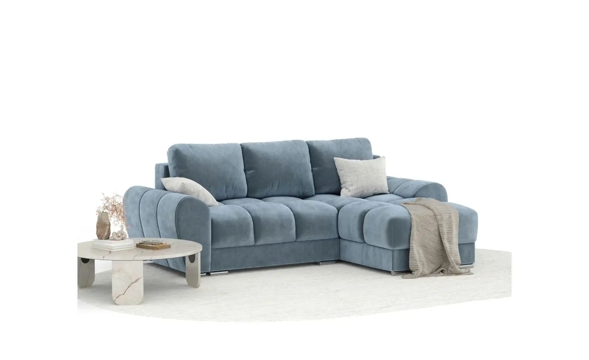 Thumbnail - Ecksofa  Peebles ¦ blau ¦ Maße (cm): B: 256 H: 90 Polstermöbel > Sofas > Ecksofas - Höffner
