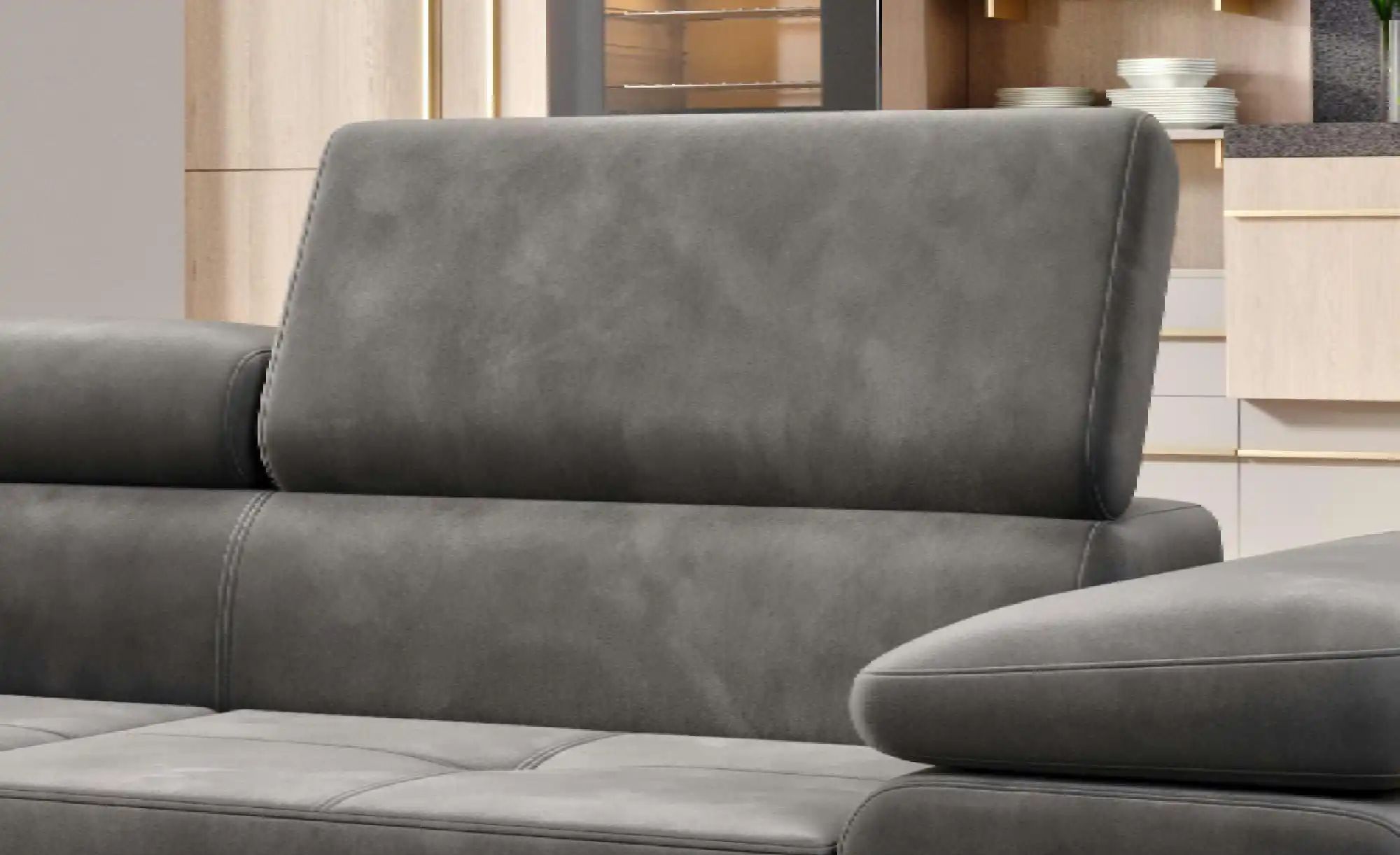 Thumbnail - Ecksofa  Memphis ¦ grau ¦ Maße (cm): B: 277 H: 83 Polstermöbel > Sofas > Ecksofas - Höffner