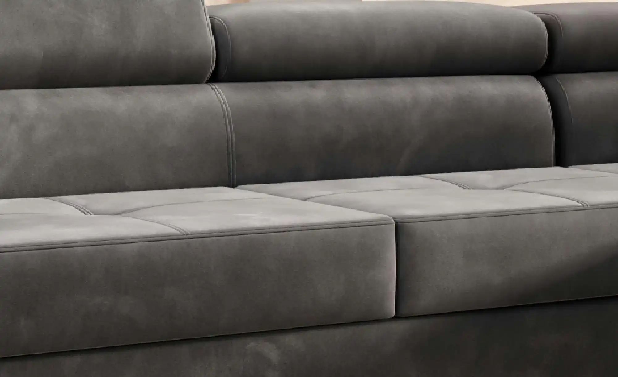 Thumbnail - Ecksofa Memphis ¦ grau ¦ Maße (cm): B: 277 H: 83 Polstermöbel > Sofas > Ecksofas - Höffner