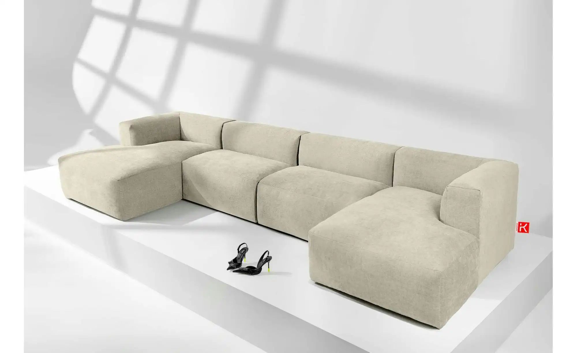 Thumbnail - KONSIMO Wohnlandschaft  Buffo ¦ creme ¦ Maße (cm): B: 400 H: 73 Polstermöbel > Sofas > Wohnlandschaften - Höffner