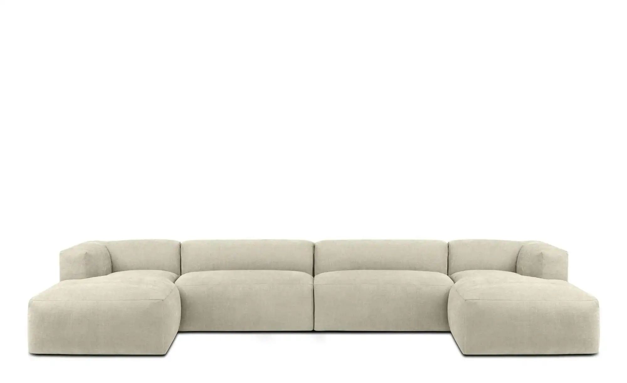 KONSIMO Wohnlandschaft  Buffo ¦ creme ¦ Maße (cm): B: 400 H: 73 Polstermöbe günstig online kaufen