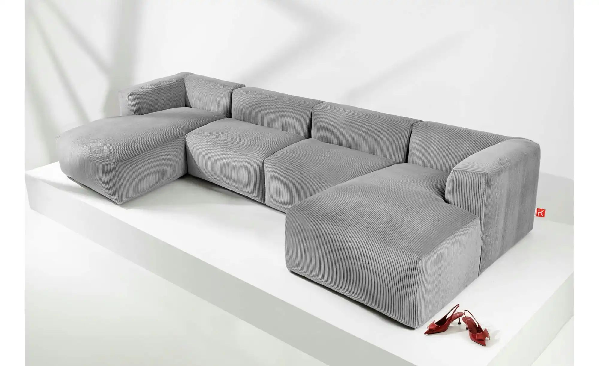 Thumbnail - KONSIMO Wohnlandschaft Buffo ¦ grau ¦ Maße (cm): B: 400 H: 73 Polstermöbel > Sofas > Wohnlandschaften - Höffner