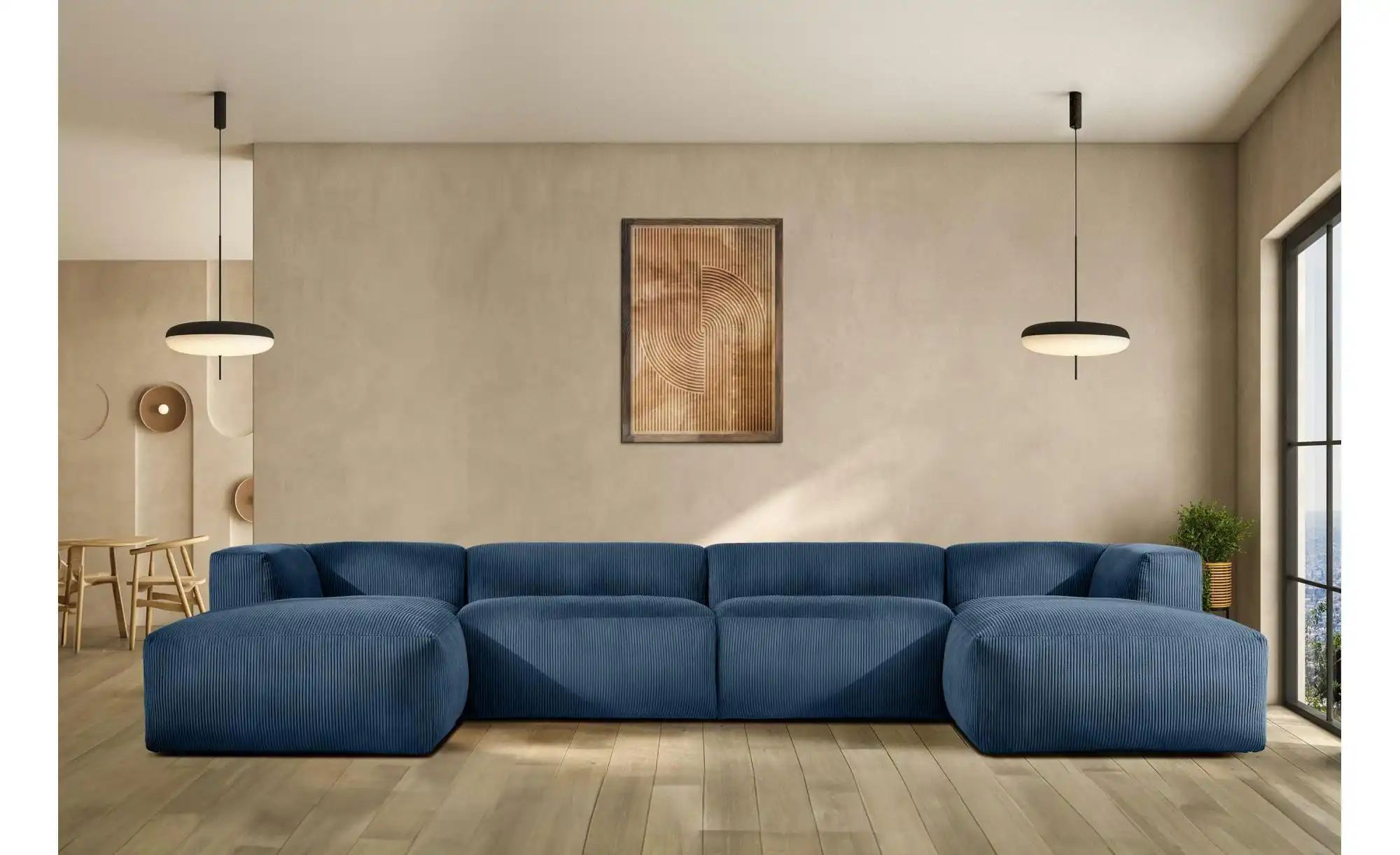 Thumbnail - KONSIMO Wohnlandschaft  Buffo ¦ blau ¦ Maße (cm): B: 400 H: 73 Polstermöbel > Sofas > Wohnlandschaften - Höffner