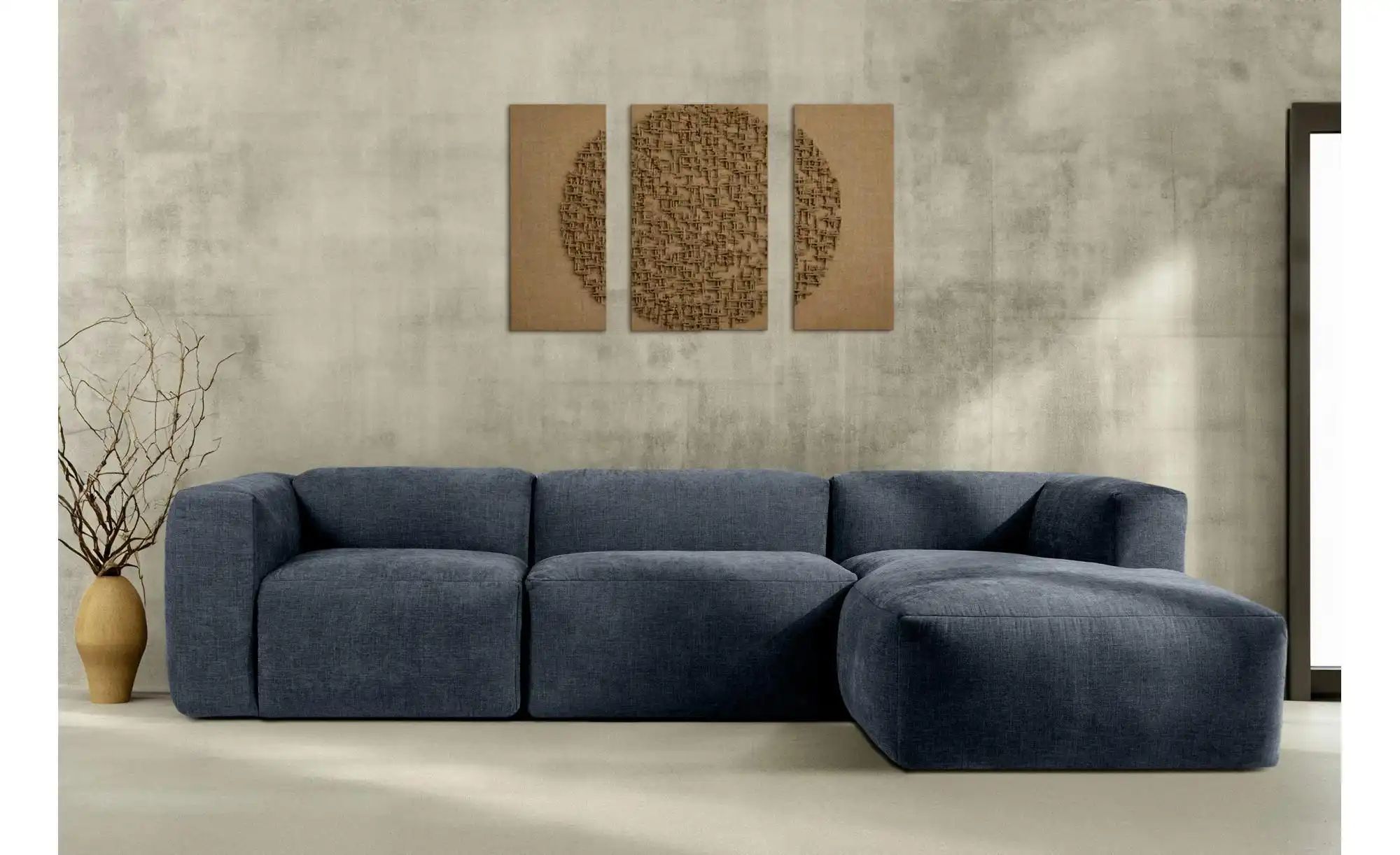 KONSIMO Ecksofa   ¦ blau ¦ Maße (cm): B: 285 H: 73 Polstermöbel > Sofas > E günstig online kaufen