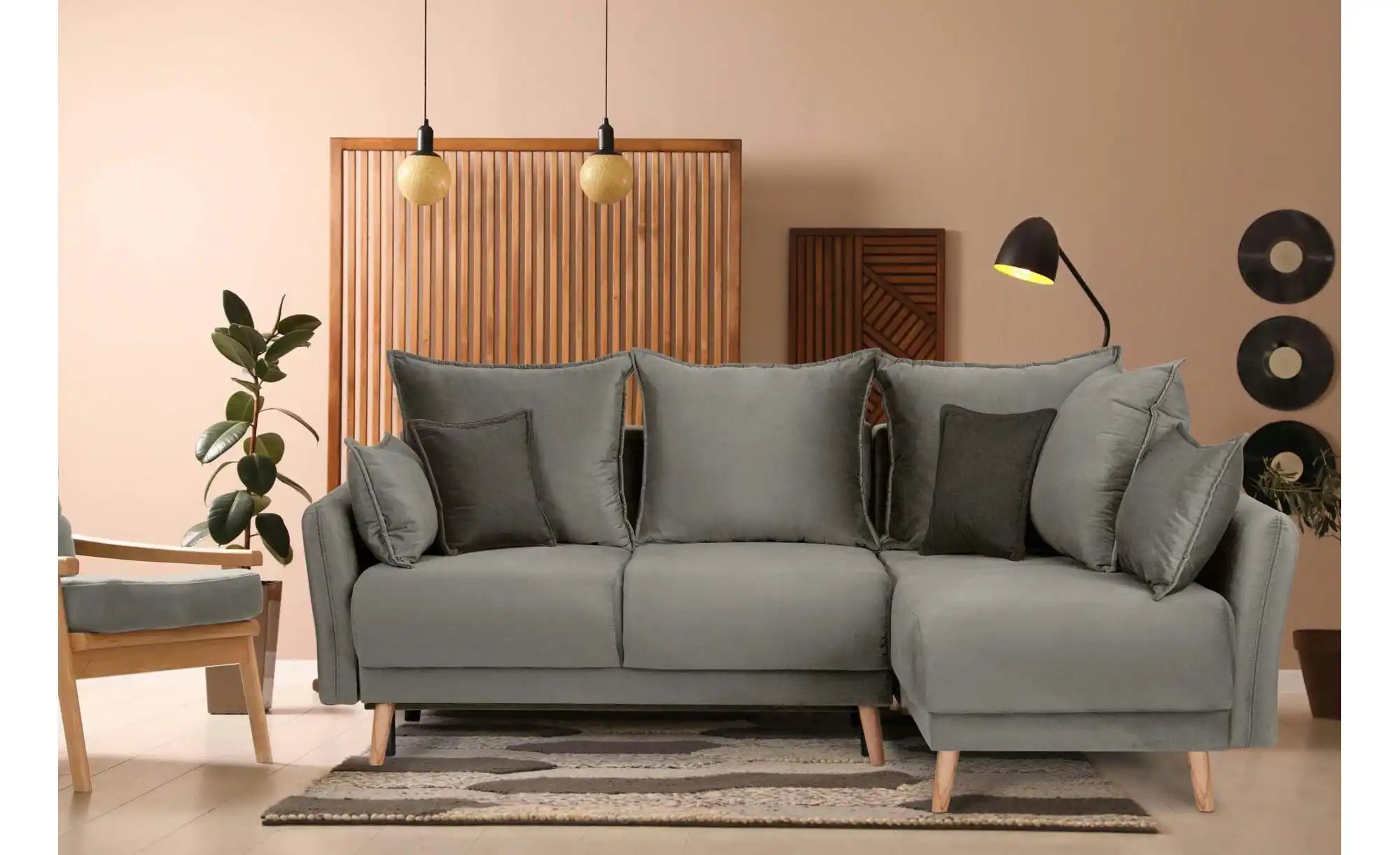 KONSIMO Ecksofa   ¦ grau ¦ Maße (cm): B: 234 H: 100 Polstermöbel > Sofas > günstig online kaufen
