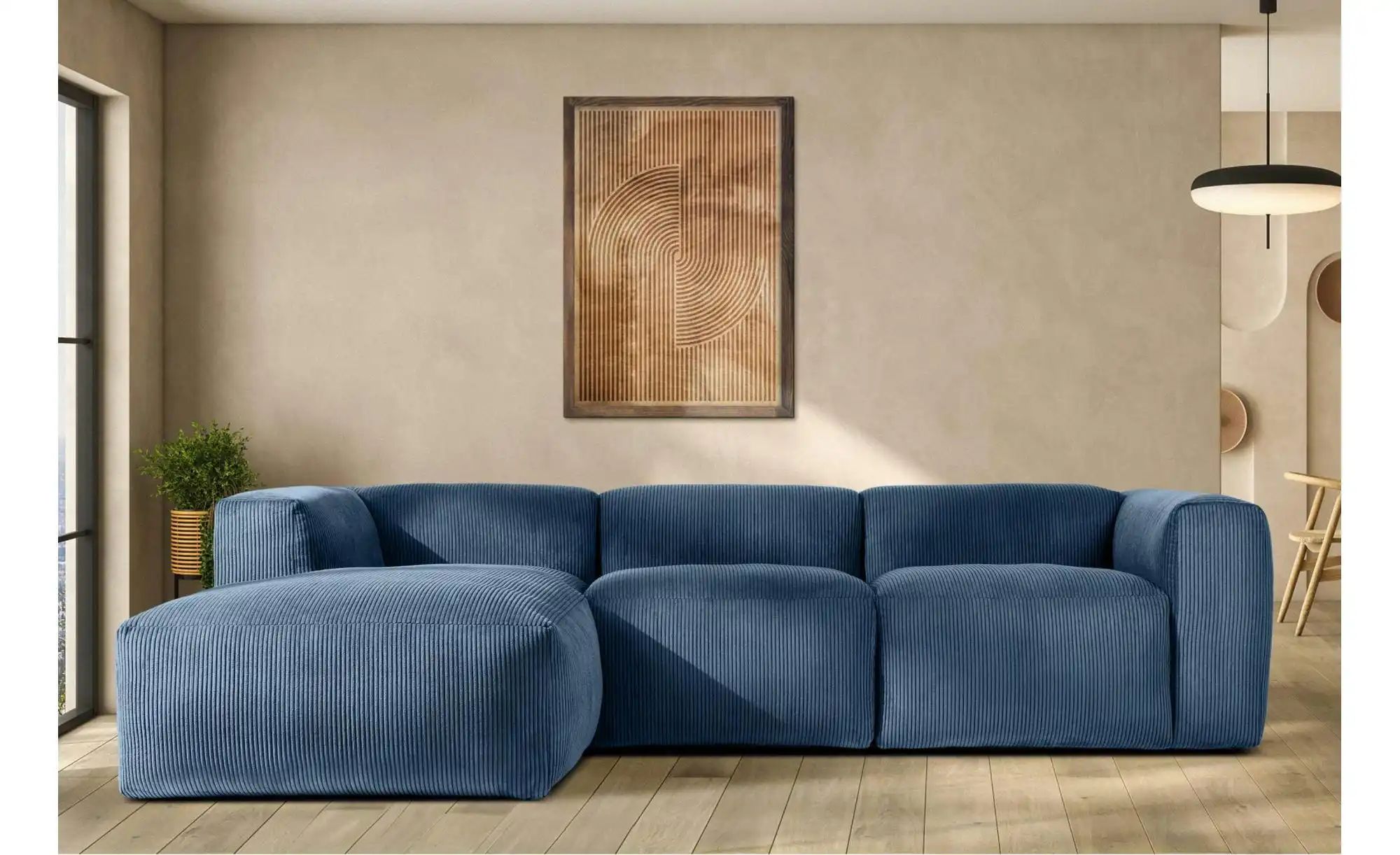 KONSIMO Ecksofa   ¦ blau ¦ Maße (cm): B: 285 H: 73 Polstermöbel > Sofas > E günstig online kaufen
