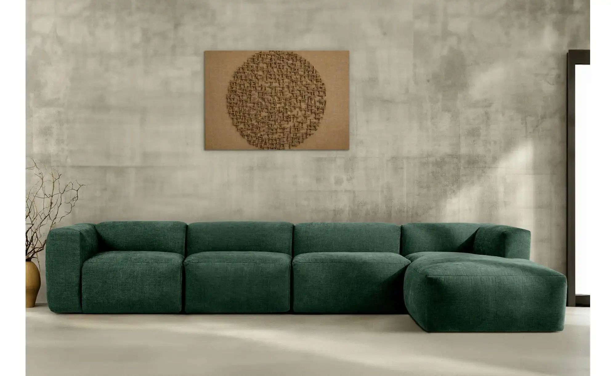 Thumbnail - KONSIMO Ecksofa  Buffo ¦ grün ¦ Maße (cm): B: 365 H: 73 Polstermöbel > Sofas > Ecksofas - Höffner