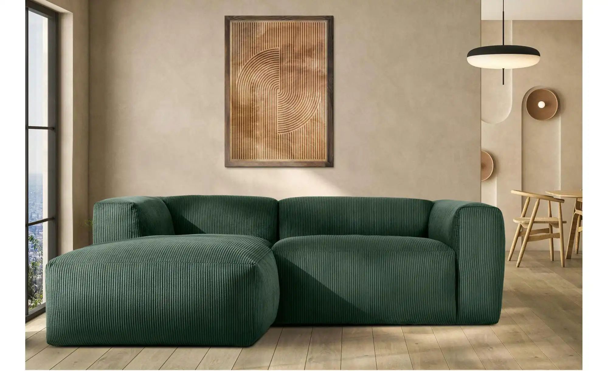 KONSIMO Ecksofa   ¦ grün ¦ Maße (cm): B: 225 H: 73 Polstermöbel > Sofas > E günstig online kaufen